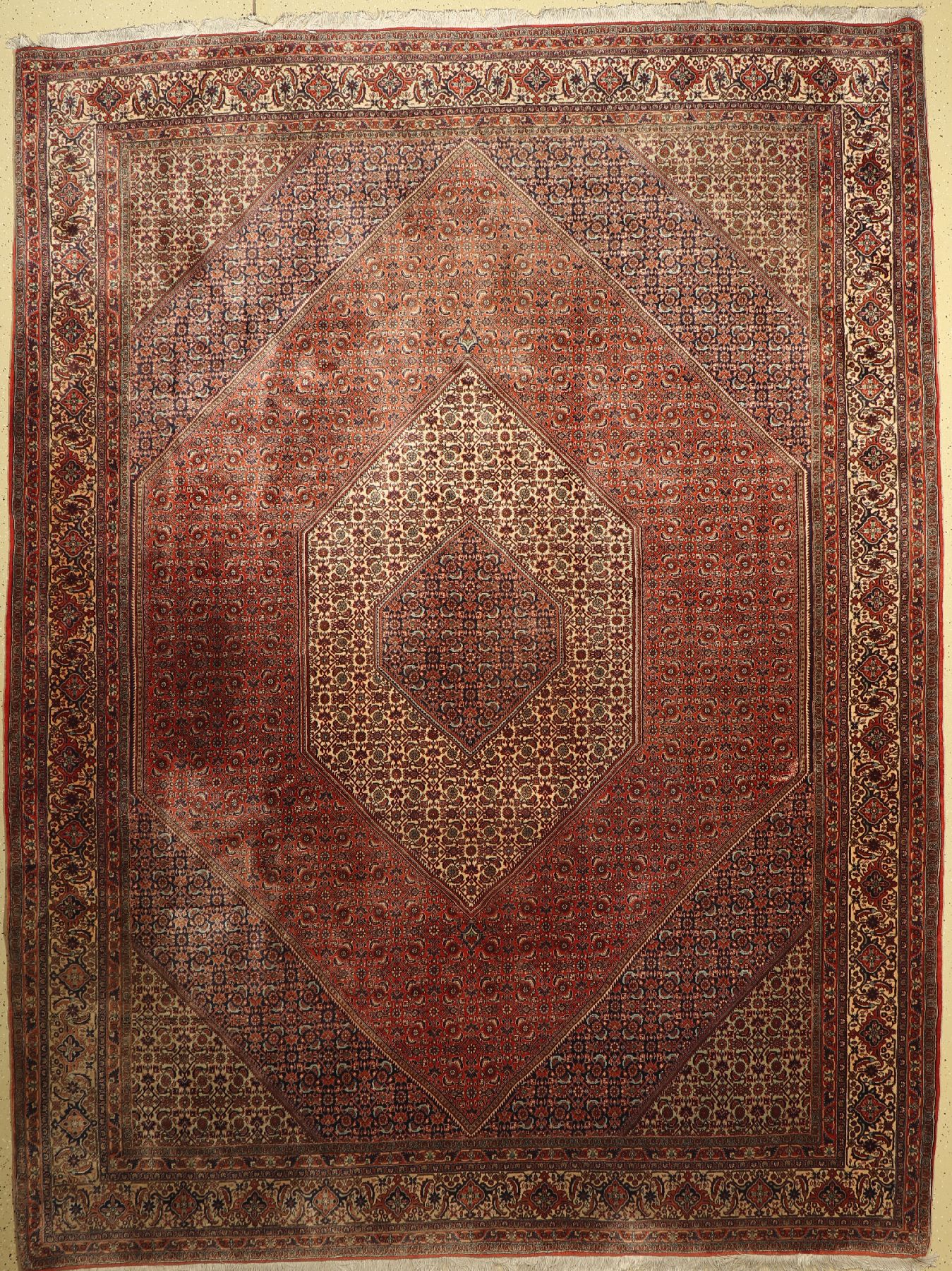 Bidjar fein, Persien, ca. 50 Jahre, Korkwolle, ca. 345 x 263 cm, EHZ: 2, (verblasst)