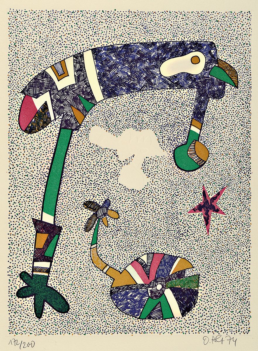 Otmar Alt, geb. 1940 Wernigerode, Grafik, handsigniert, num. 172/200, ca. 47.5 x 35.5 cm, unter Glas, Rahmen