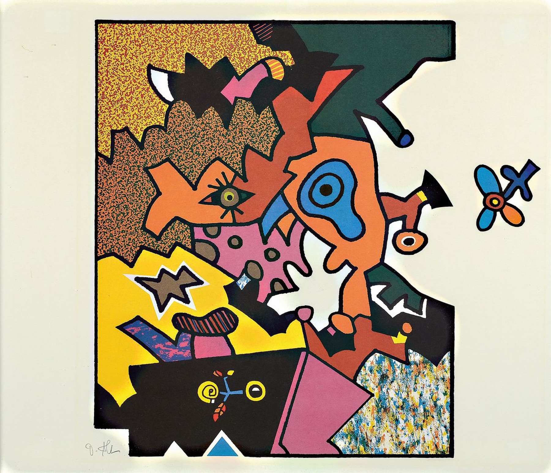 Otmar Alt,geb. 1940 Wernigerode, Grafik, handsigniert, der Zauberer, ca. 52 x 44 cm, unter Glas, Rahmen