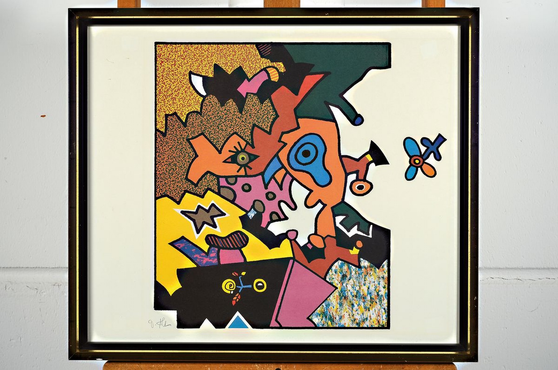 Detail k: Otmar Alt,geb. 1940 Wernigerode, Grafik, handsigniert, der Zauberer, ca. 52 x 44 cm, unter Glas, Rahmen