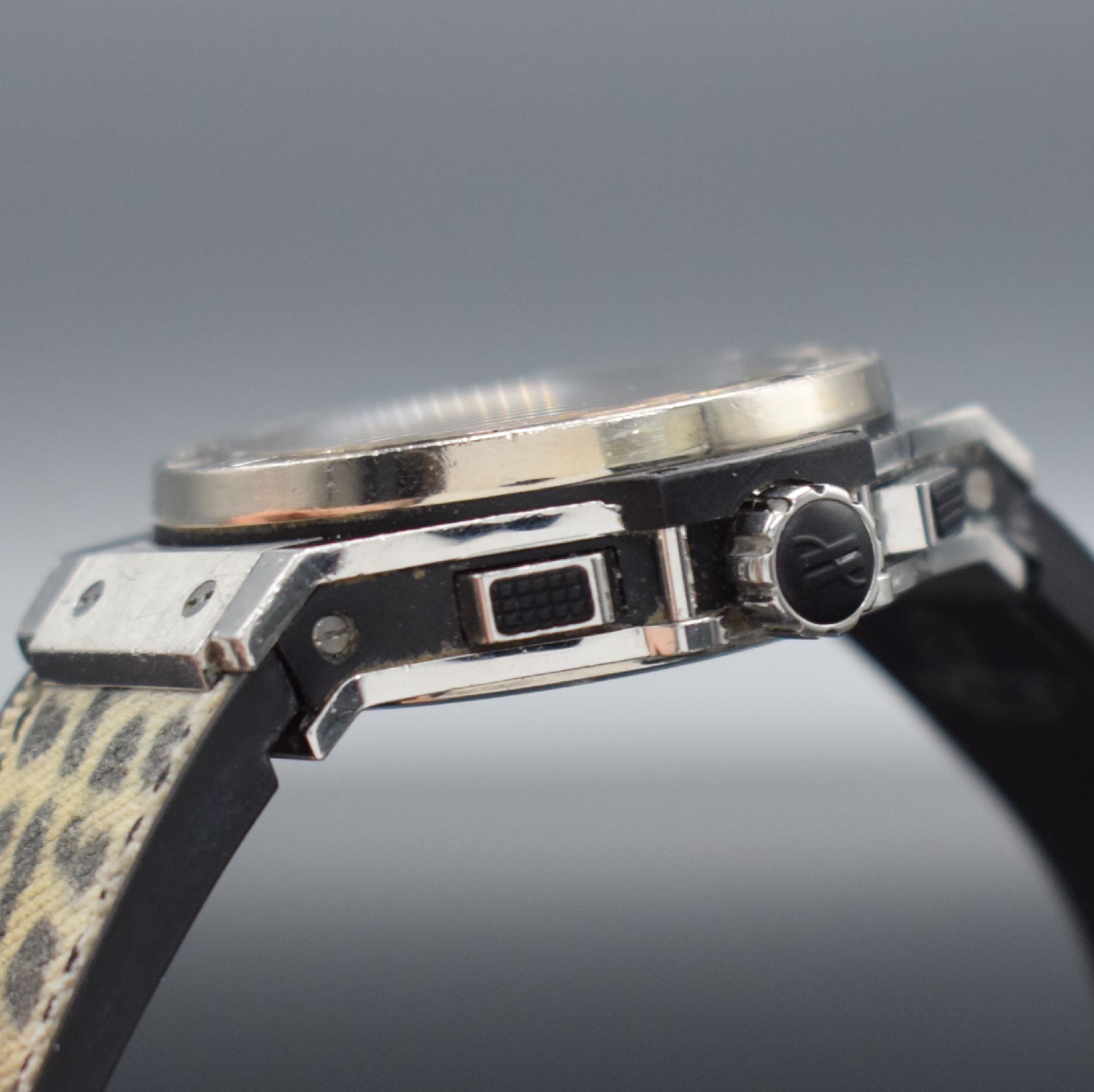 Detail e: HUBLOT seltener Armbandchronograph Snow Leopard Referenz 341.SX.7717.NR.1977, Automatik, auf 500 Stück limitiertes Sondermodell in Edelstahl inkl. ...
