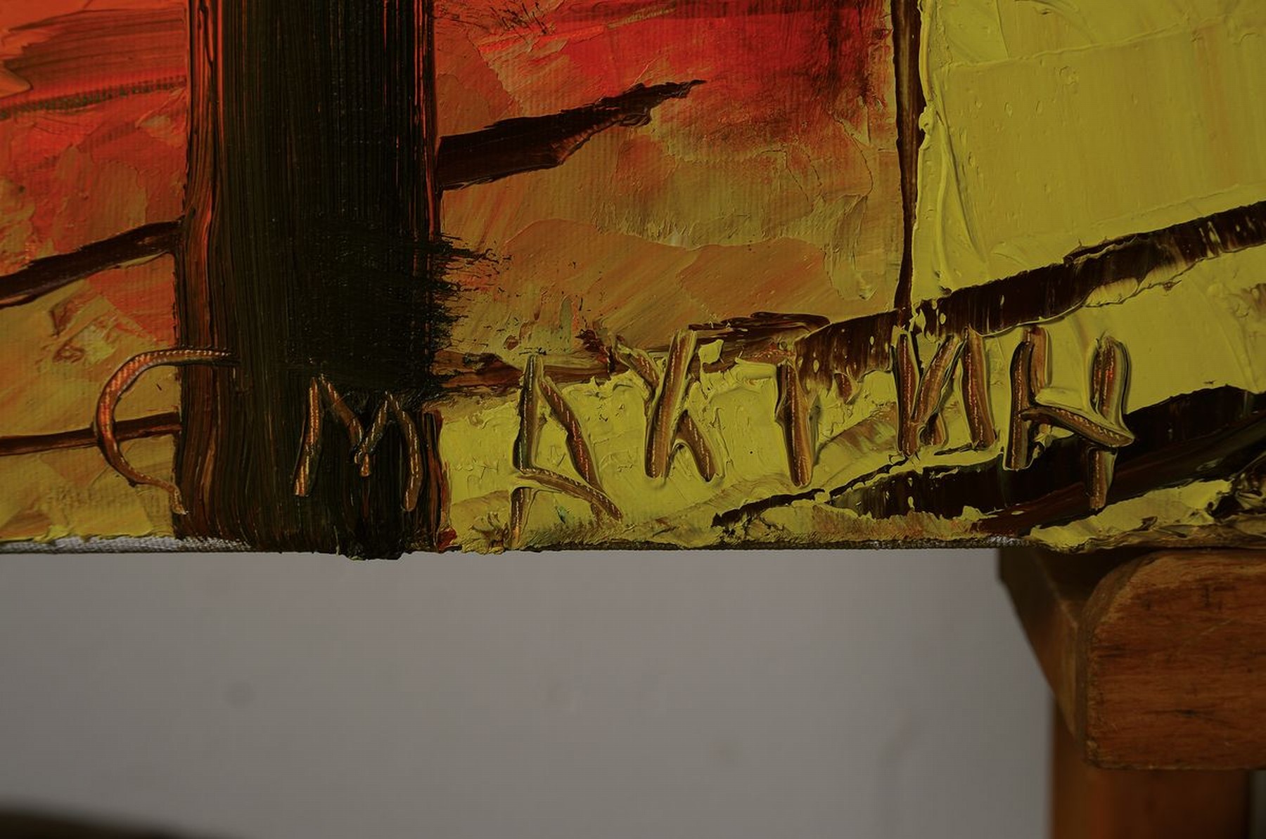 Detail a: Vladimir Smahtin, geb, 1955 Moskau, Studium an der Akademie Moskau, zahlreiche intern. Ausstellungen, hier: Häuser, Öl/Lwd, signiert, dat. 2003, ...