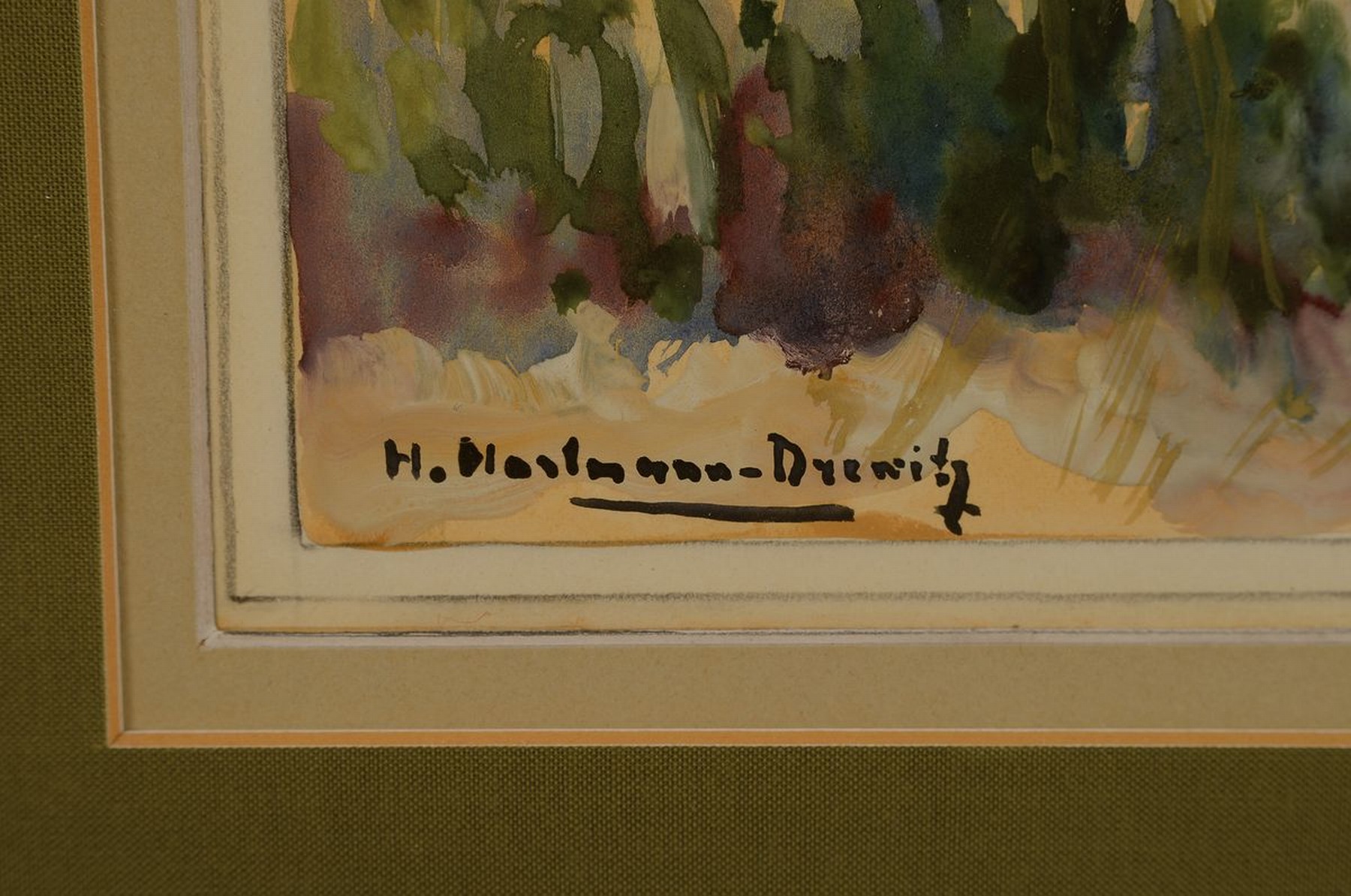 Detail a: Hermann Hartmann-Drewitz, 1879 Berlin - 1966 Eutin, der Künstler war Mitglied der Berliner Sezession, ab 1918 auf Usedom-Wollin, nach dem Krieg ...