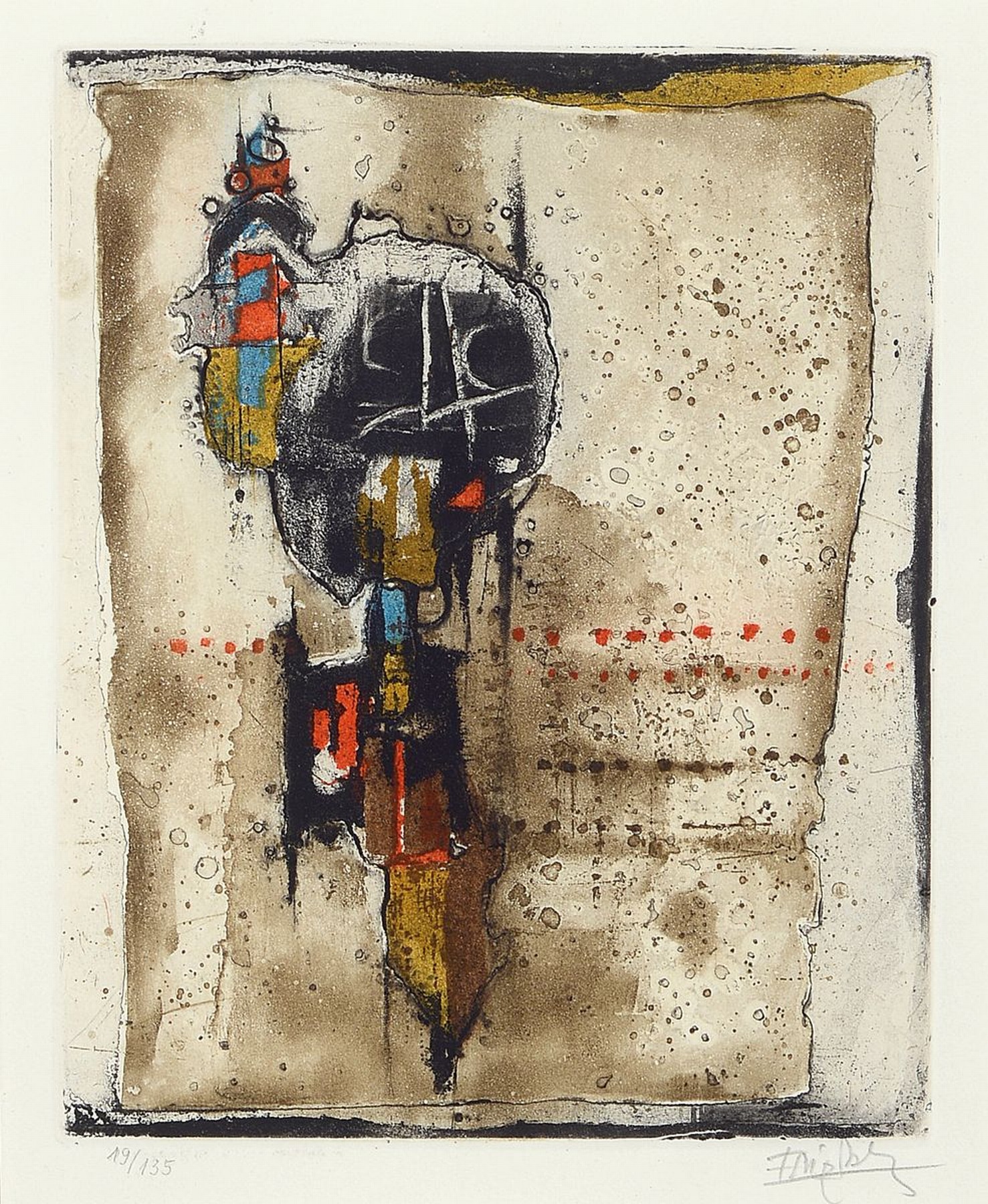 Detail b: Johnny Friedländer, 1912-1992, Konvolut aus 2 Radierungen und eine Farbradierung, je sign., Farbradierung auch num. 19/135, je unter Glas gerahmt, ...