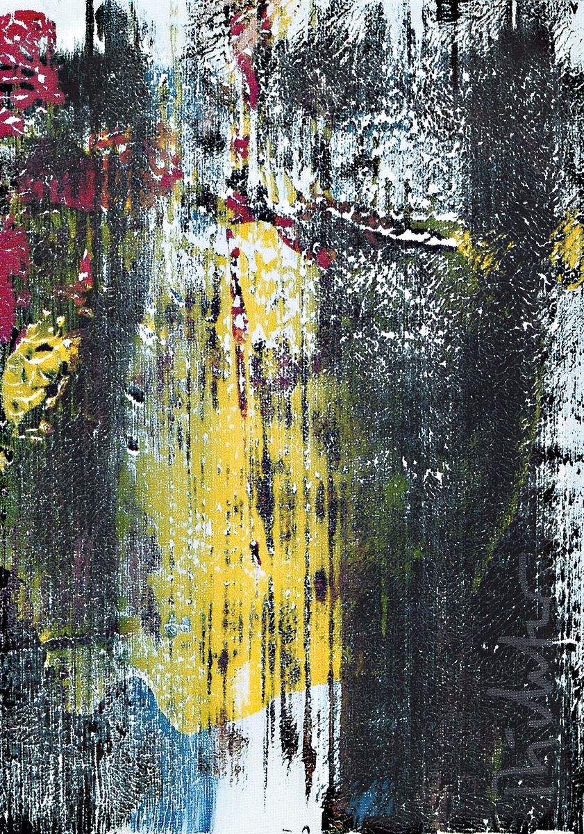 Gerhard Richter, geb. 1932, Giclee druck auf Lwd, mit Silberstift signiert, unter Glas gerahmt, gesamt ca. 32x42 cm