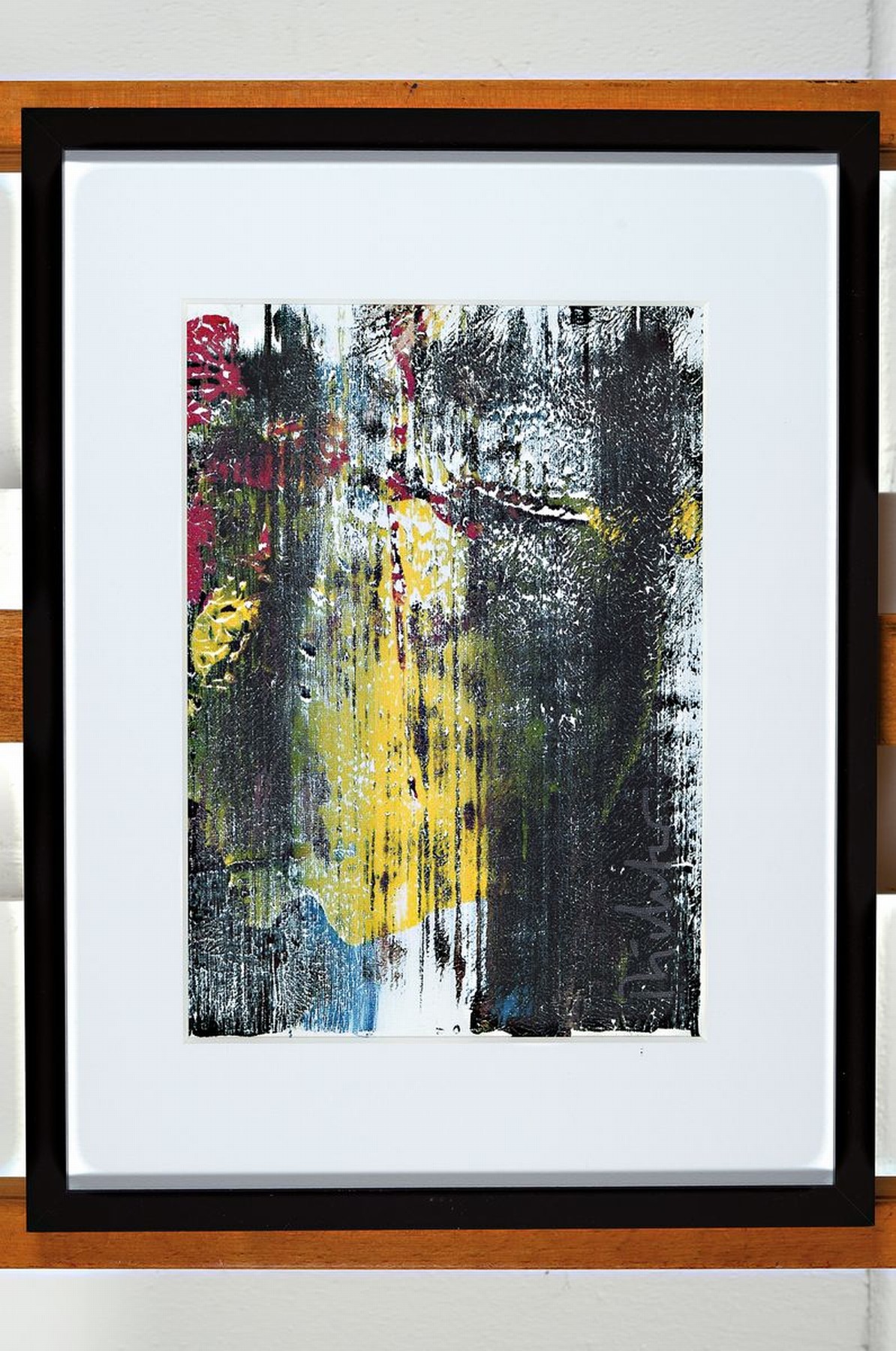 Detail k: Gerhard Richter, geb. 1932, Giclee druck auf Lwd, mit Silberstift signiert, unter Glas gerahmt, gesamt ca. 32x42 cm
