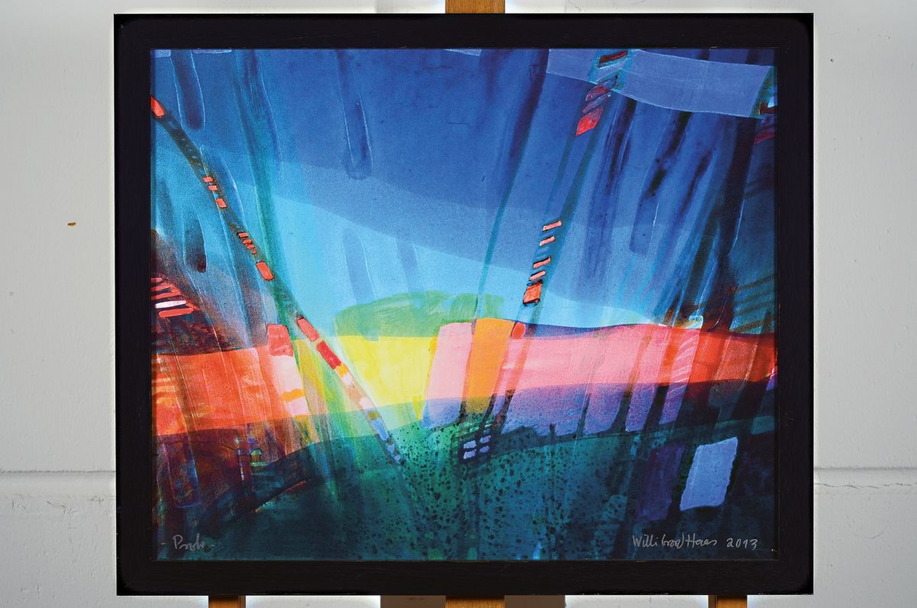 Detail k: Willibrord Haas, geb. 1936, Gicleedruck auf Lwd, rechts unten signiert und dat. 2013, bez. Probe, R. ca. 49x58 cm