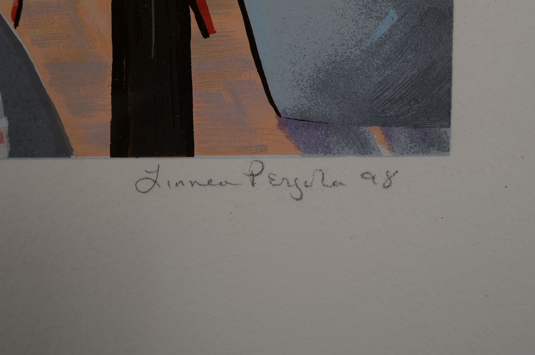 Detail a: Linnea Pergola, geb. 1953, Rodeo Drive, Farbsiebdruck mit Metallfolie, handsigniert und bez. H.C., Auflage 300 Exempl., unter Plexiglas gerahmt, ...