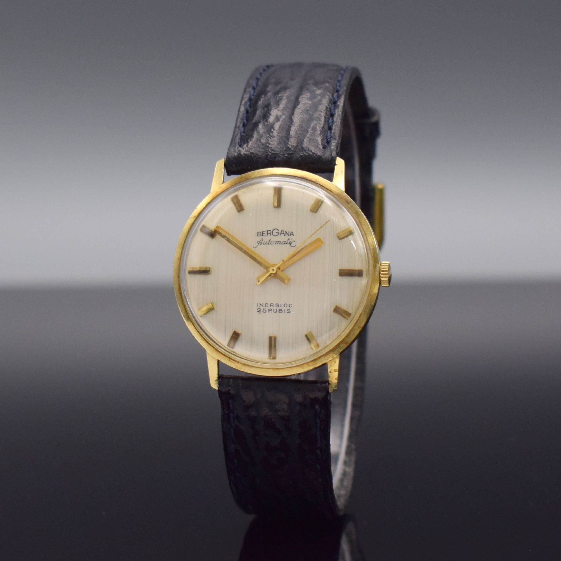 Detail b: Konvolut 2 BERGANA Herrenuhren in GG 585/000 & 1 x JUNGHANS Meister vergoldet, Deutschland um 1960, Handaufzug/Automatik, gedr. Geh., silb. ...