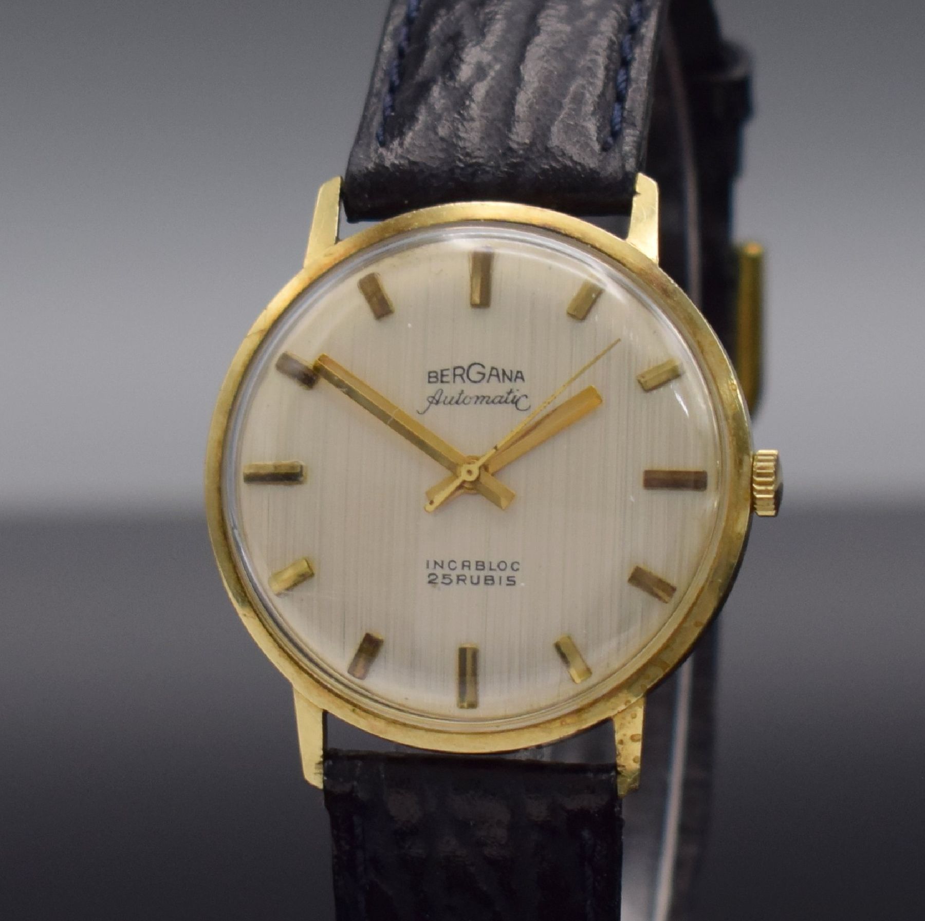 Detail c: Konvolut 2 BERGANA Herrenuhren in GG 585/000 & 1 x JUNGHANS Meister vergoldet, Deutschland um 1960, Handaufzug/Automatik, gedr. Geh., silb. ...