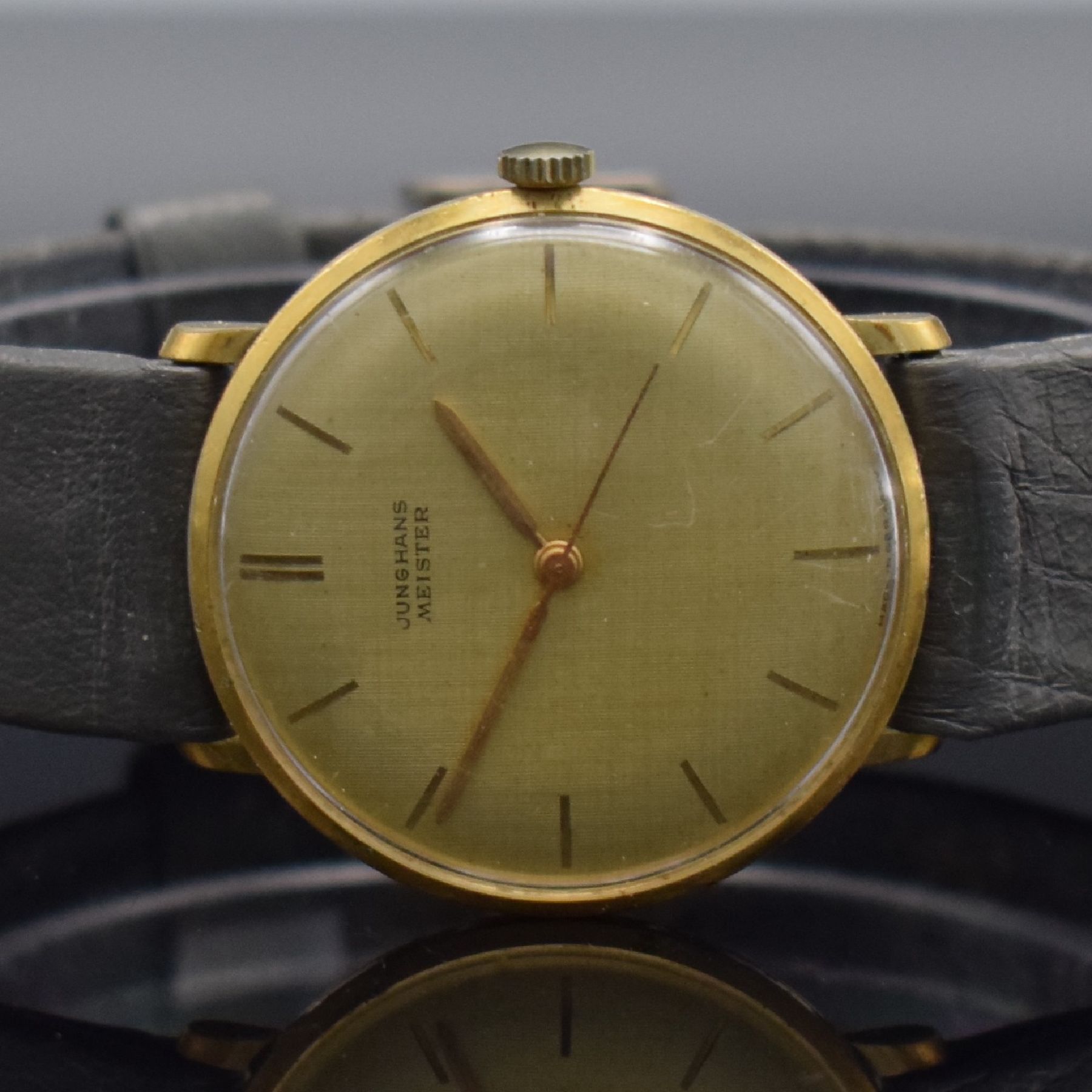 Detail i: Konvolut 2 BERGANA Herrenuhren in GG 585/000 & 1 x JUNGHANS Meister vergoldet, Deutschland um 1960, Handaufzug/Automatik, gedr. Geh., silb. ...