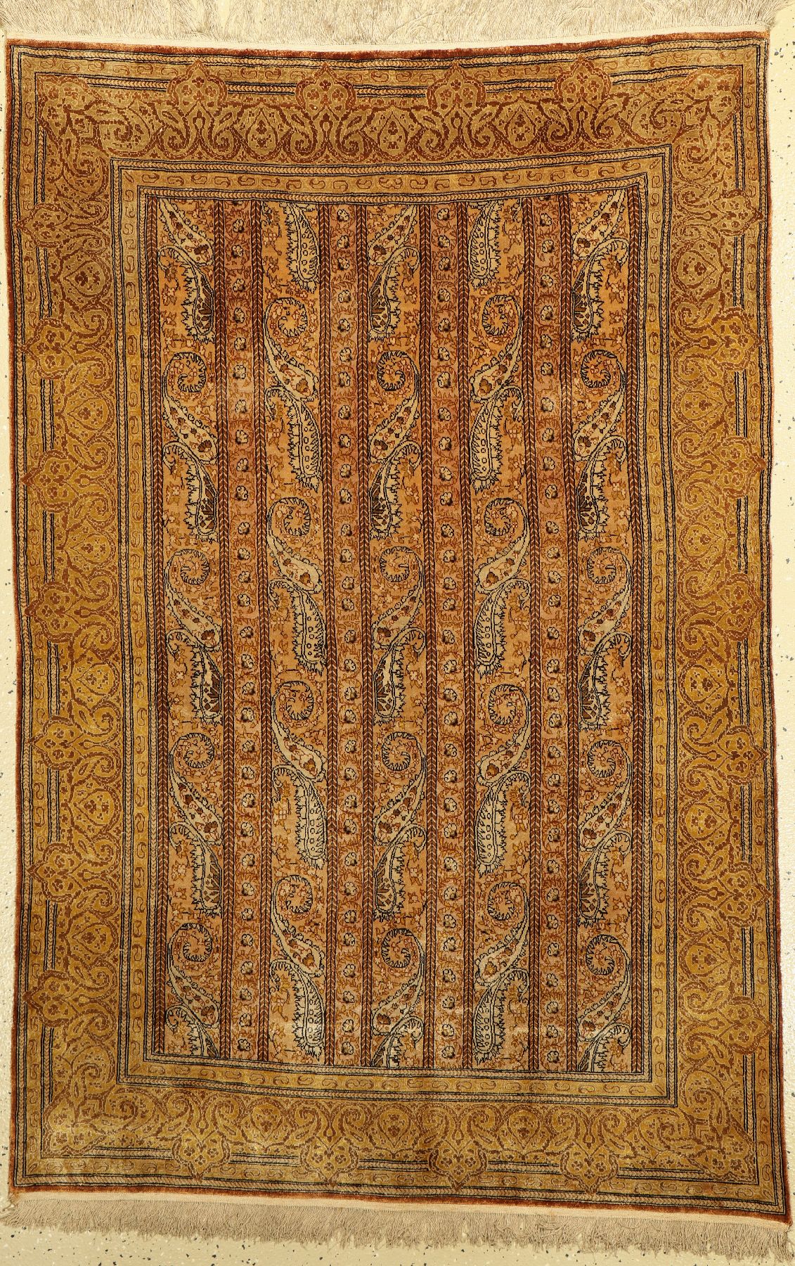 Ghom Seide fein, Persien, um 1940, reine Naturseide, ca. 165 x 108 cm, EHZ: 2