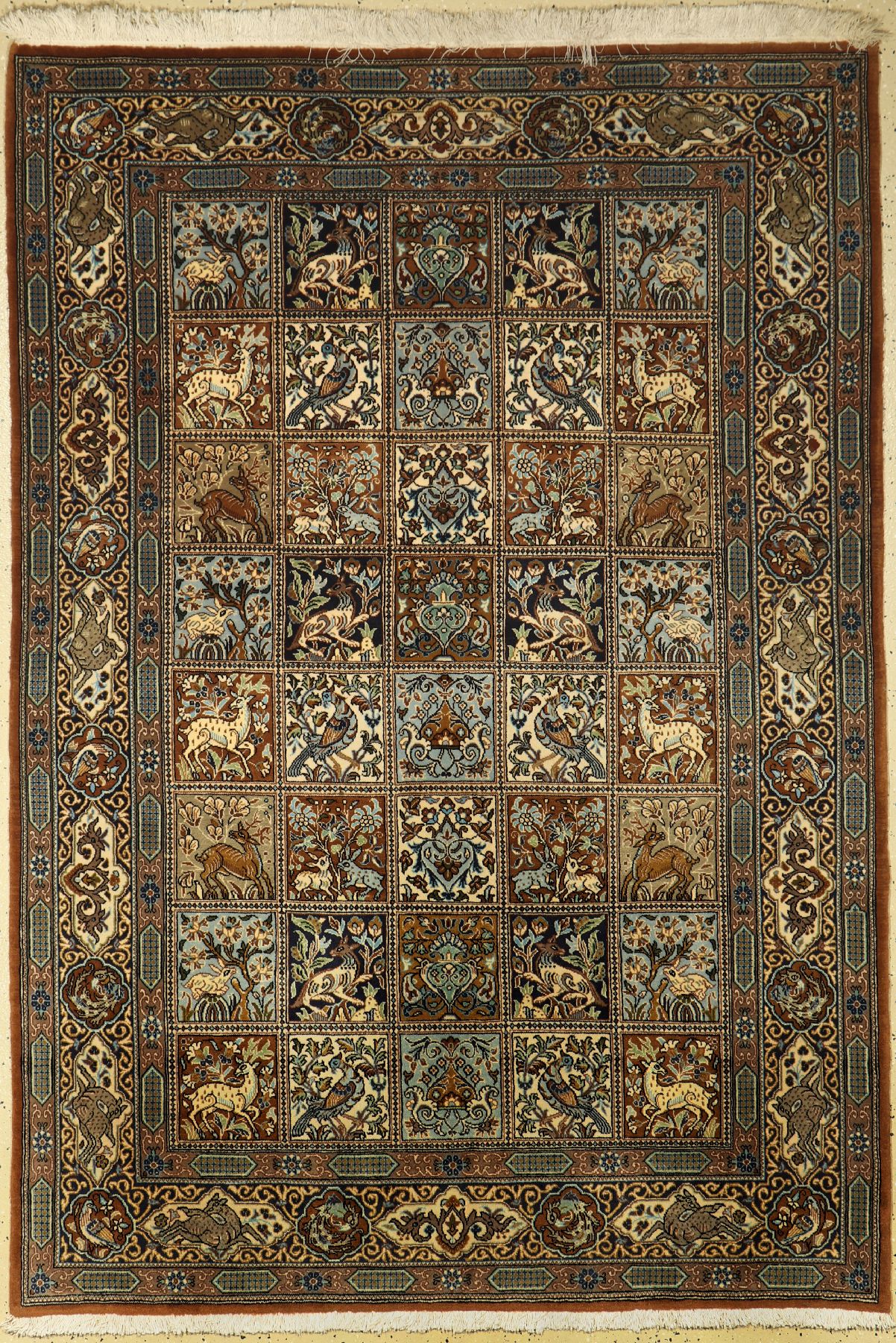 Ghom Kork, Persien, ca. 50 Jahre, Korkwolle, ca. 200 x 140 cm, EHZ: 2