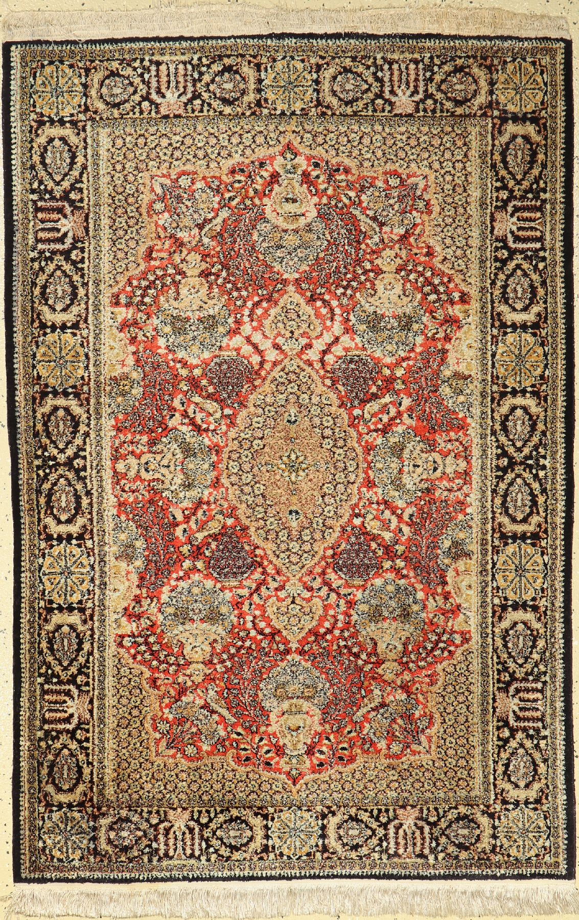 Ghom Seide, Persien, ca. 60 Jahre, reine Naturseide, ca. 160 x 106 cm, EHZ: 2