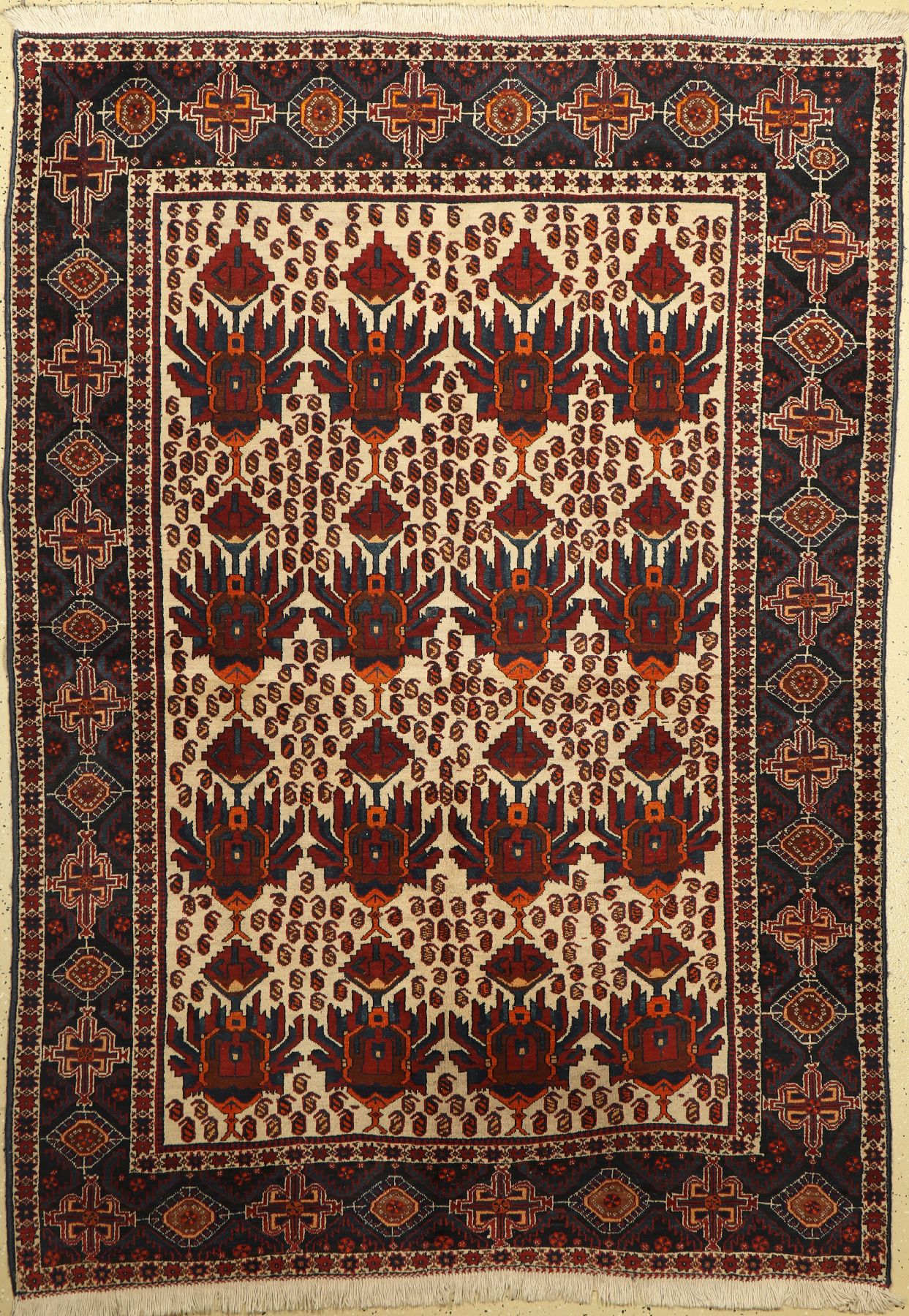 Afschar alt, Persien, um 1950, Wolle auf Baumwolle, ca. 216 x 155 cm, EHZ: 2-3