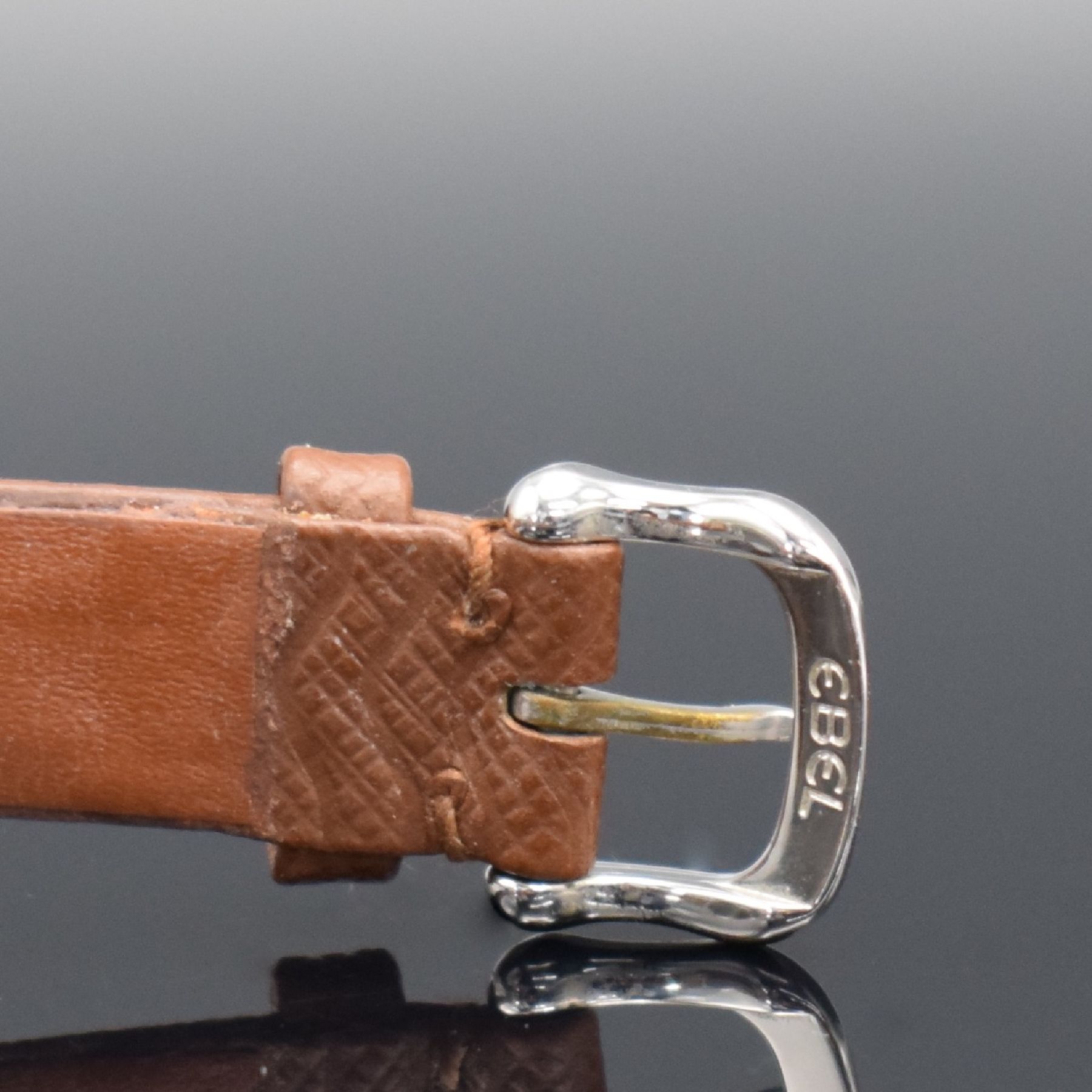 Detail d: EBEL Damenarmbanduhr Classic Wave, Referenz 1481, Edelstahl/Gold kombiniert inkl. orig. Lederband, zus. orig. Gliederband anbei, quarz, 5-fach ...