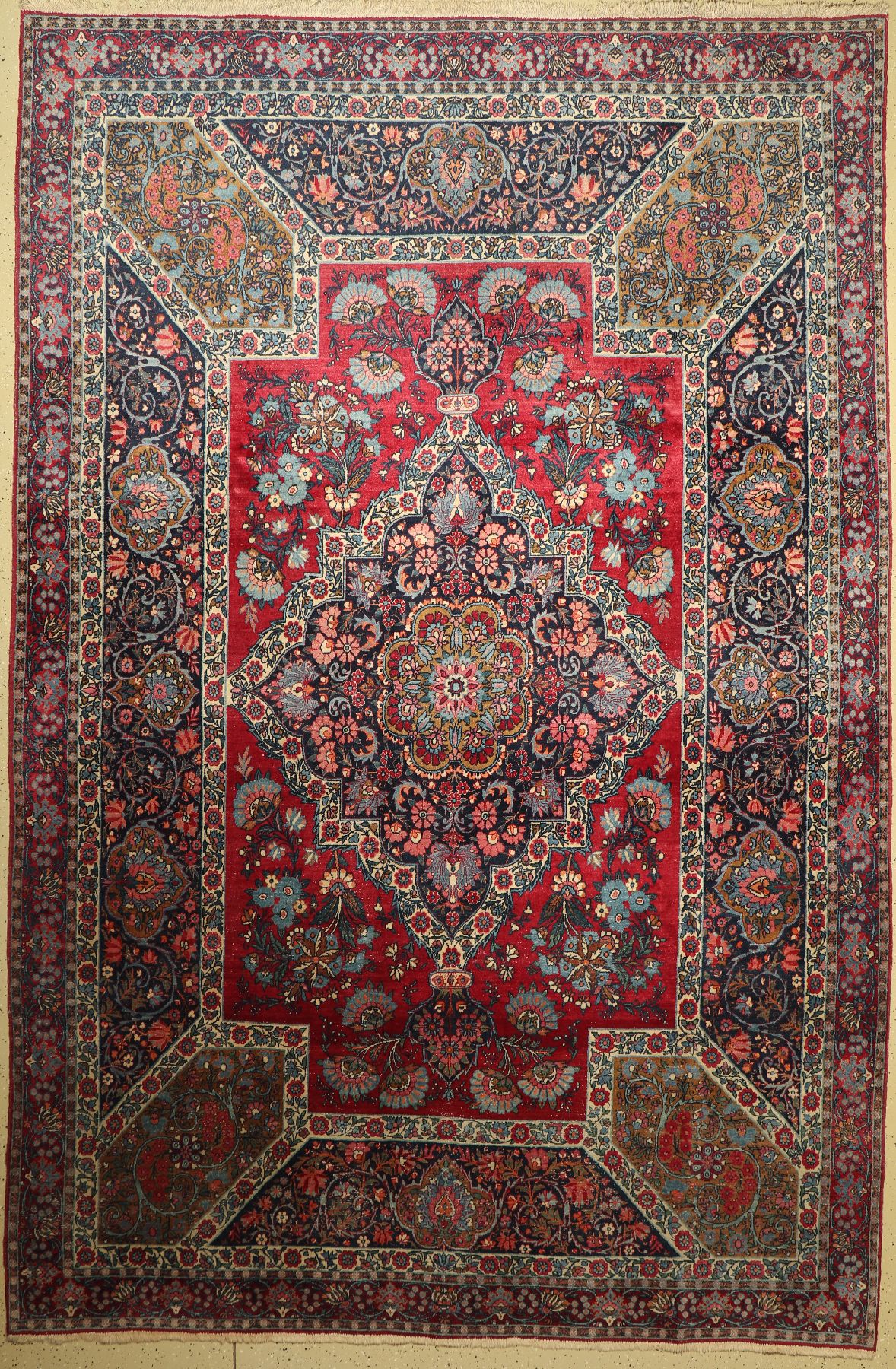 Großer Yazd alt, Persien, um 1930, Wolle auf Baumwolle, ca. 390 x 260 cm, EHZ: 3-4