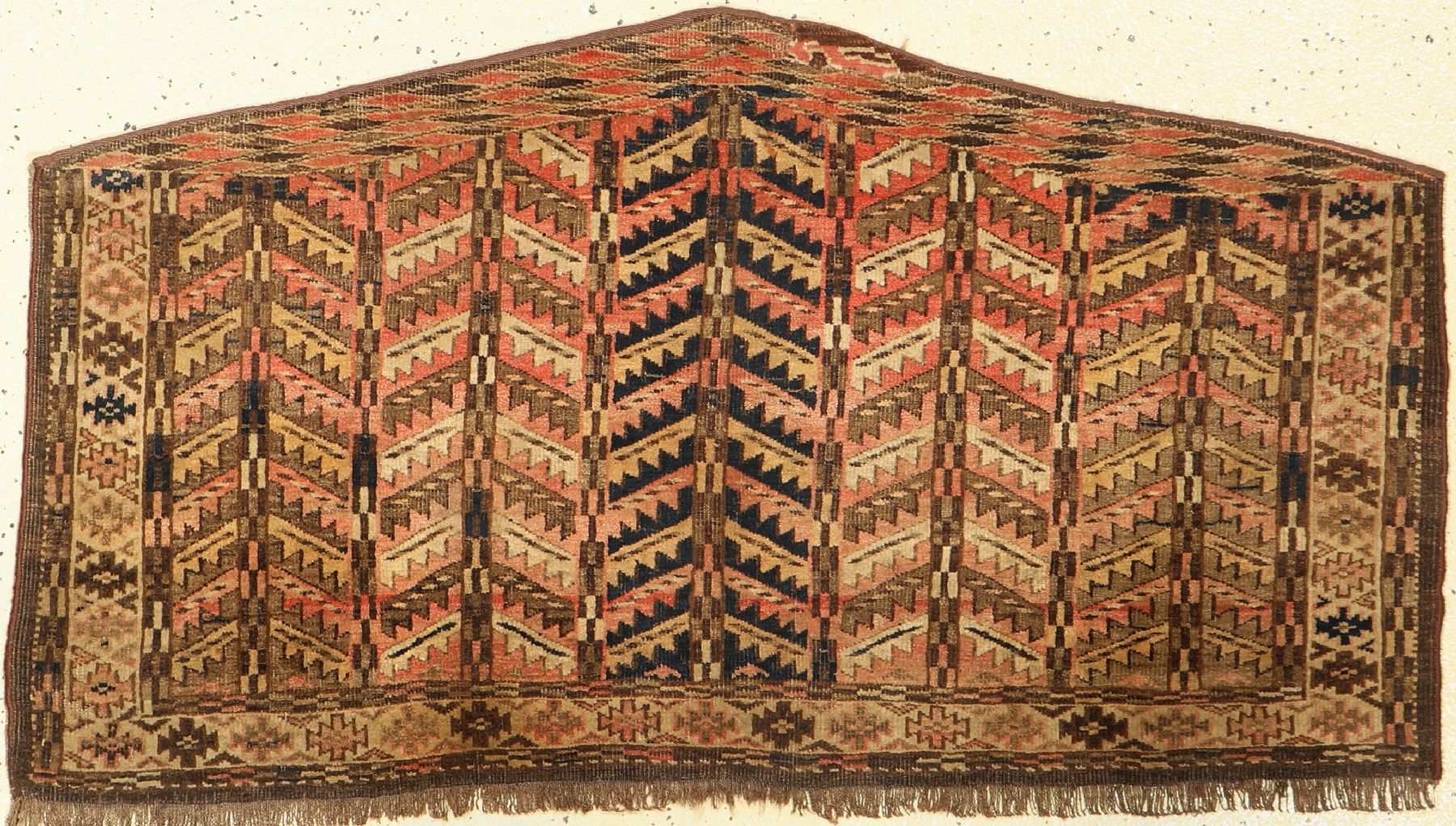 Tschaudor Asmalyk antik, Turkmenistan, 19.Jhd., Wolle auf Wolle, ca. 113 x 62 cm, EHZ: 3, Rarität