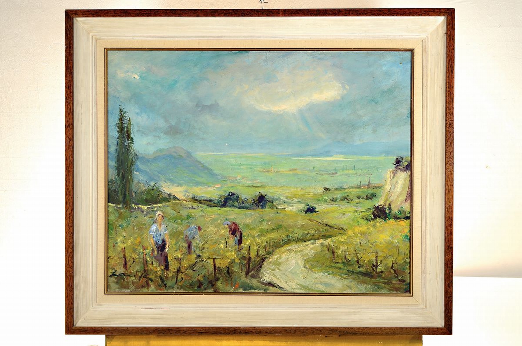 Detail k: Robert Lauth, 1896-1985 Ludwigshafen am Rhein, Weinlese in der Pfalz, Öl/Lwd, links unten signiert, ca. 60x76cm, R. ca. 78x94cm