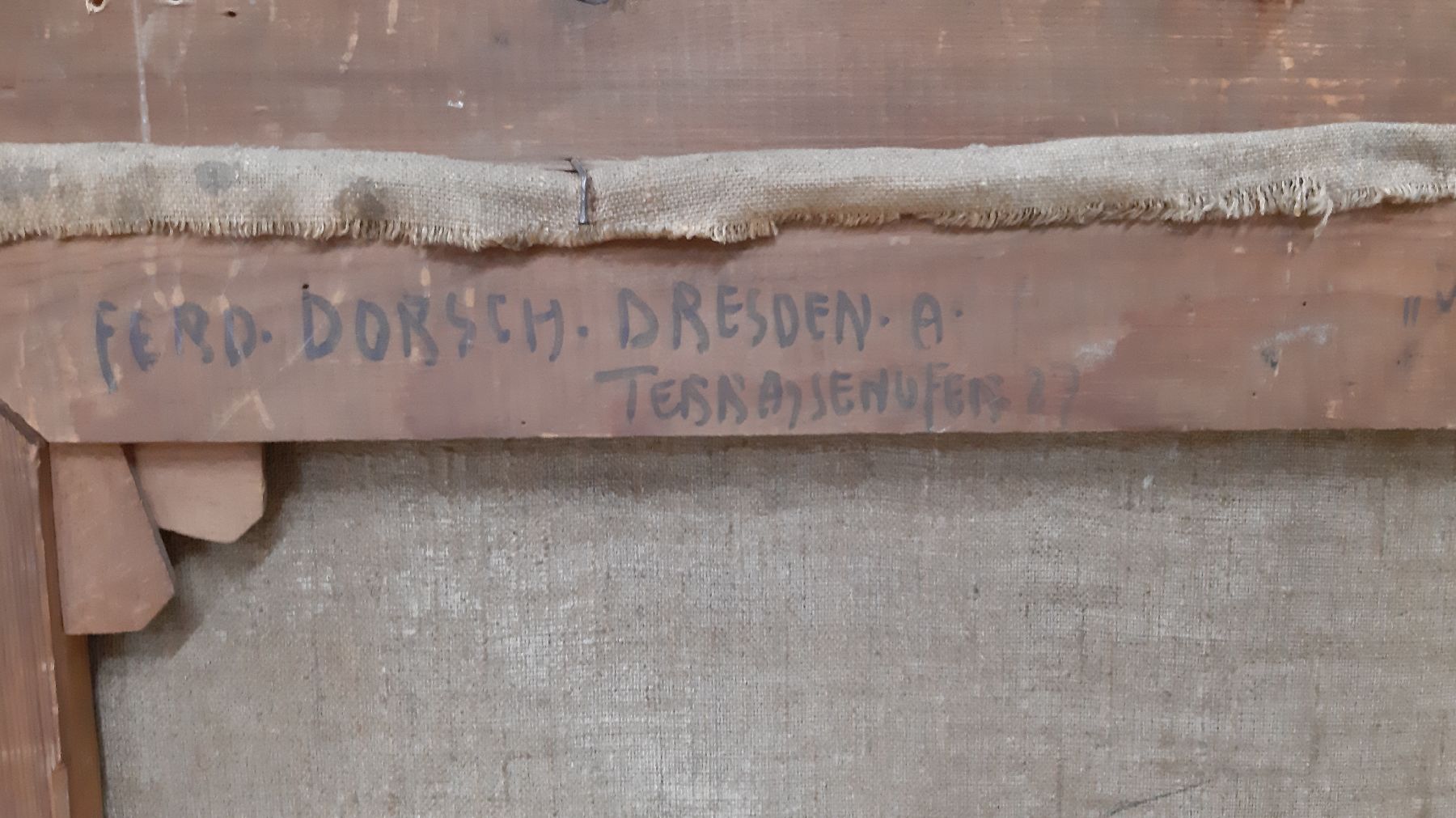 Detail h: Ferdinand Dorsch, 1875 Fünfkirchen/Ungarn-1938 Dresden, Studium an der Akademie Dresden, Meisterschüler von G. Kuehl, 1898 Umzug nach Wien, 1901 ...