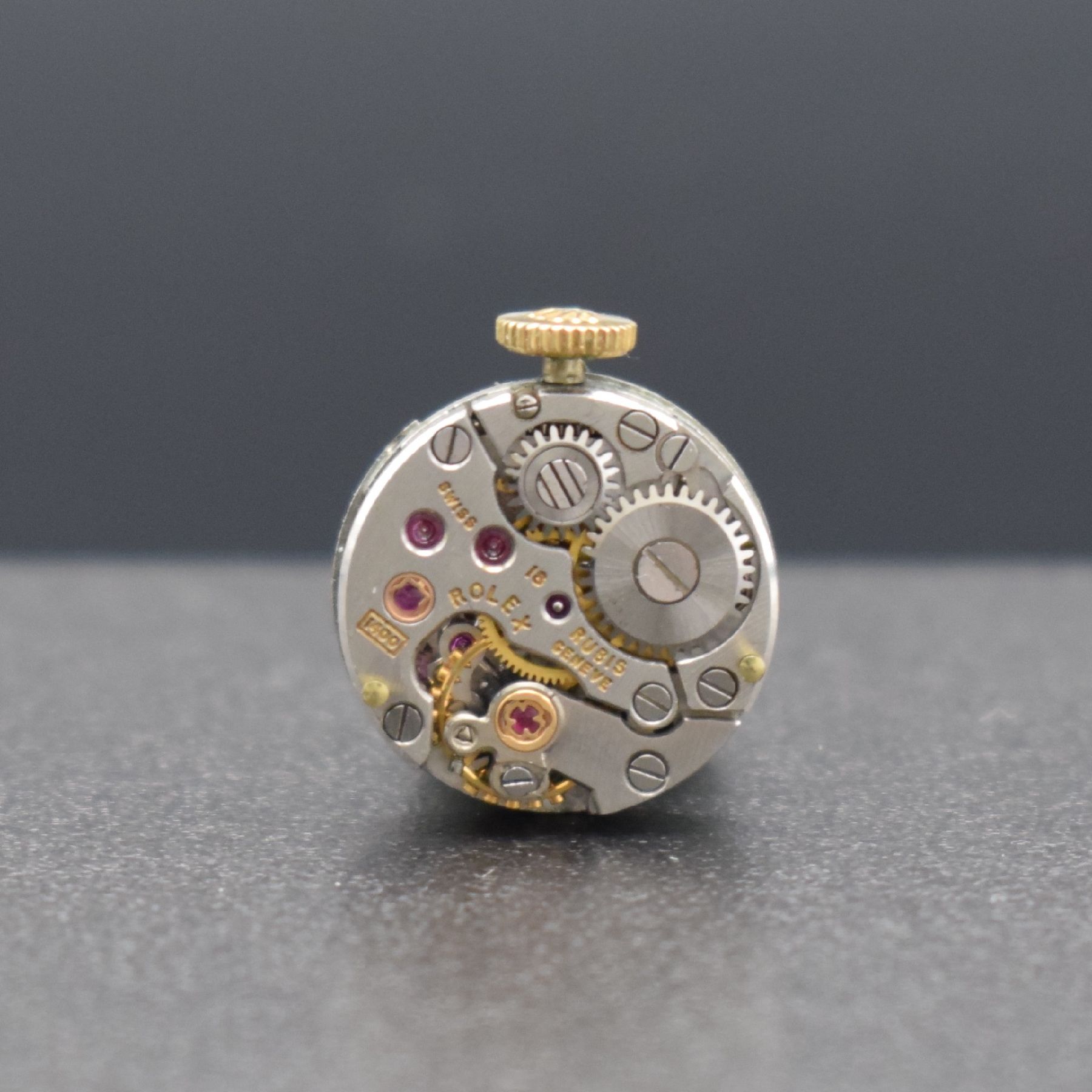 Detail h: ROLEX Precision Damenarmbanduhr in GG 750/000, Schweiz um 1960, Handaufzug, Boden aufgedr., neutr. Band in GG 585/000 auf Kundenwunsch später, silb. ...