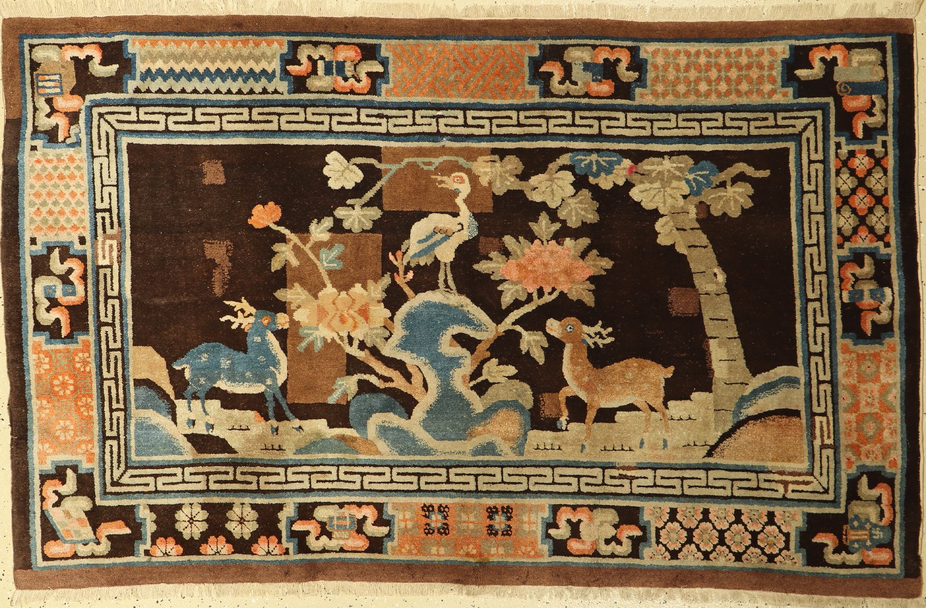 Pao Tao antik, China, um 1910, Wolle auf Baumwolle, ca. 205 x 126 cm, EHZ: 2, (paar restaurierte stellen)
