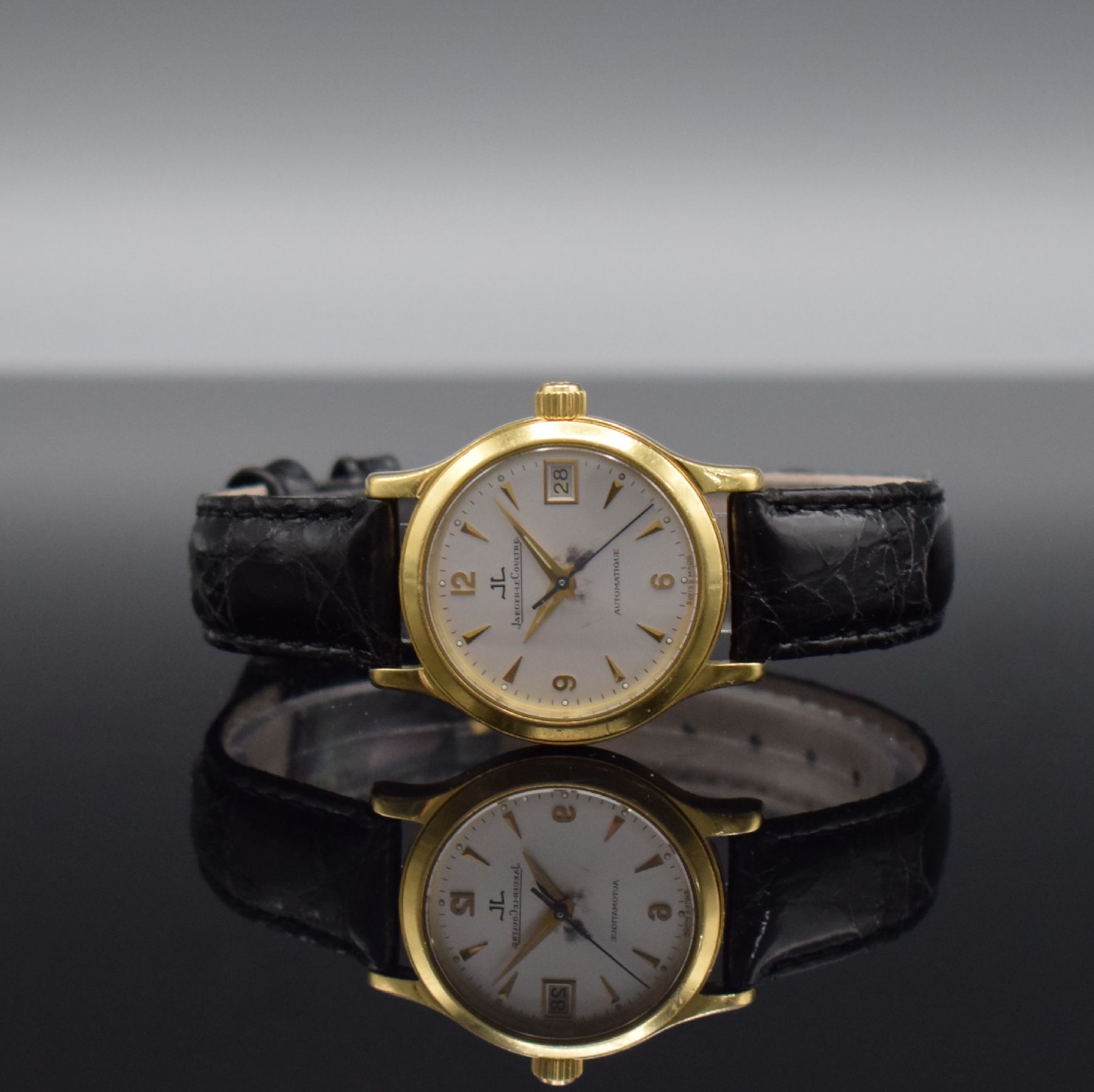 Jaeger-LeCoultre Master Control Damenarmbanduhr in GG 750/000, Schweiz um 1995, Automatik, schweres Gehäuse Ref. 140.1.360, Boden 4-fach verschr., ...