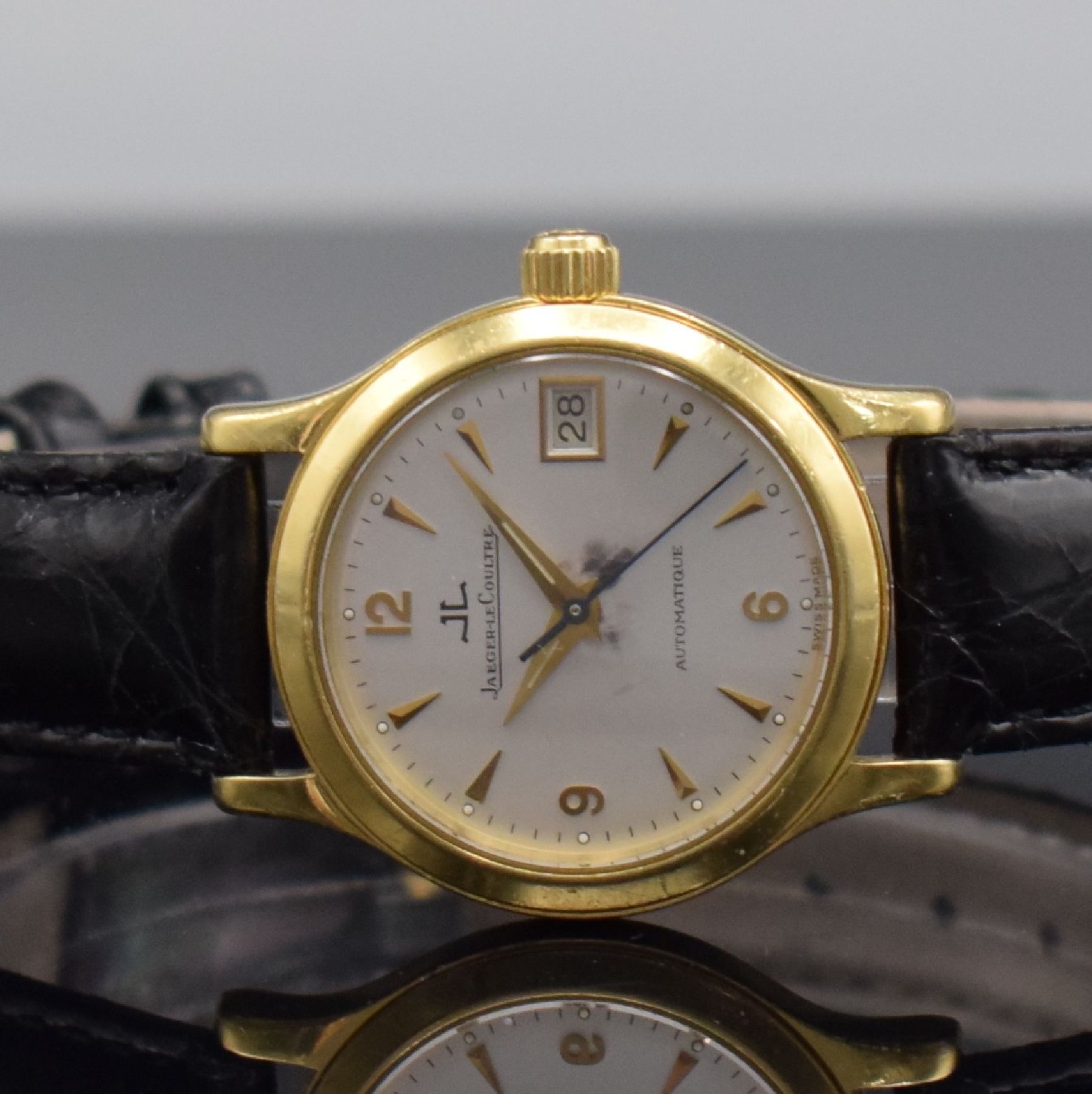 Detail a: Jaeger-LeCoultre Master Control Damenarmbanduhr in GG 750/000, Schweiz um 1995, Automatik, schweres Gehäuse Ref. 140.1.360, Boden 4-fach verschr., ...