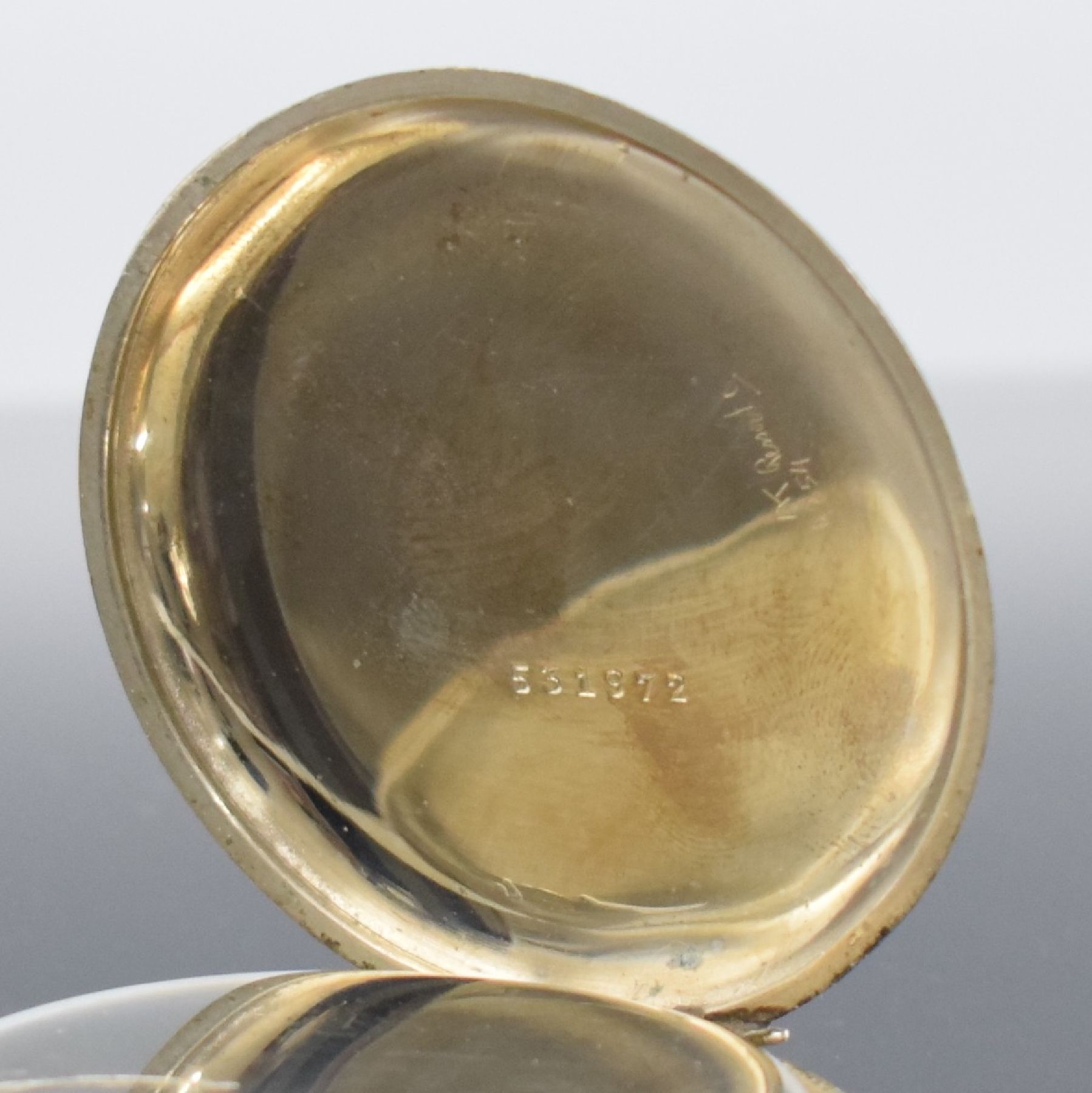 Detail e: ALPINA / MINERVA Artillerie-Chronograph mit deutschem Hoheitszeichen, Schweiz für Deutschland um 1940, Nickelgeh. dell., aufgedr. Lünette, Bügel ...