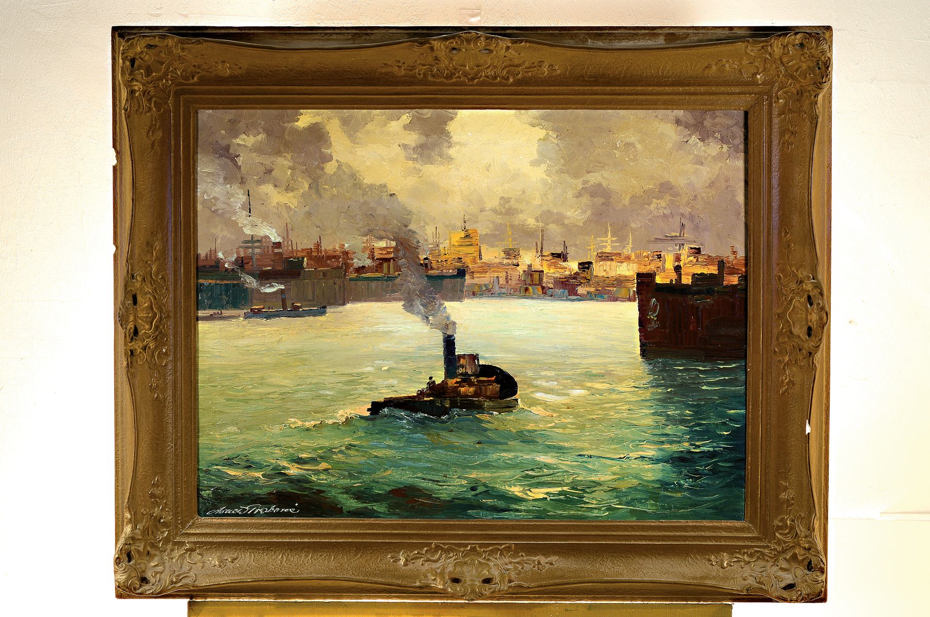 Detail k: Georg Arnold-Graboné, 1896 München-1982 Starnberg, bekannter deutscher Maler, Meisterschüler von Heinrich von Zügel und Leo von König in ...