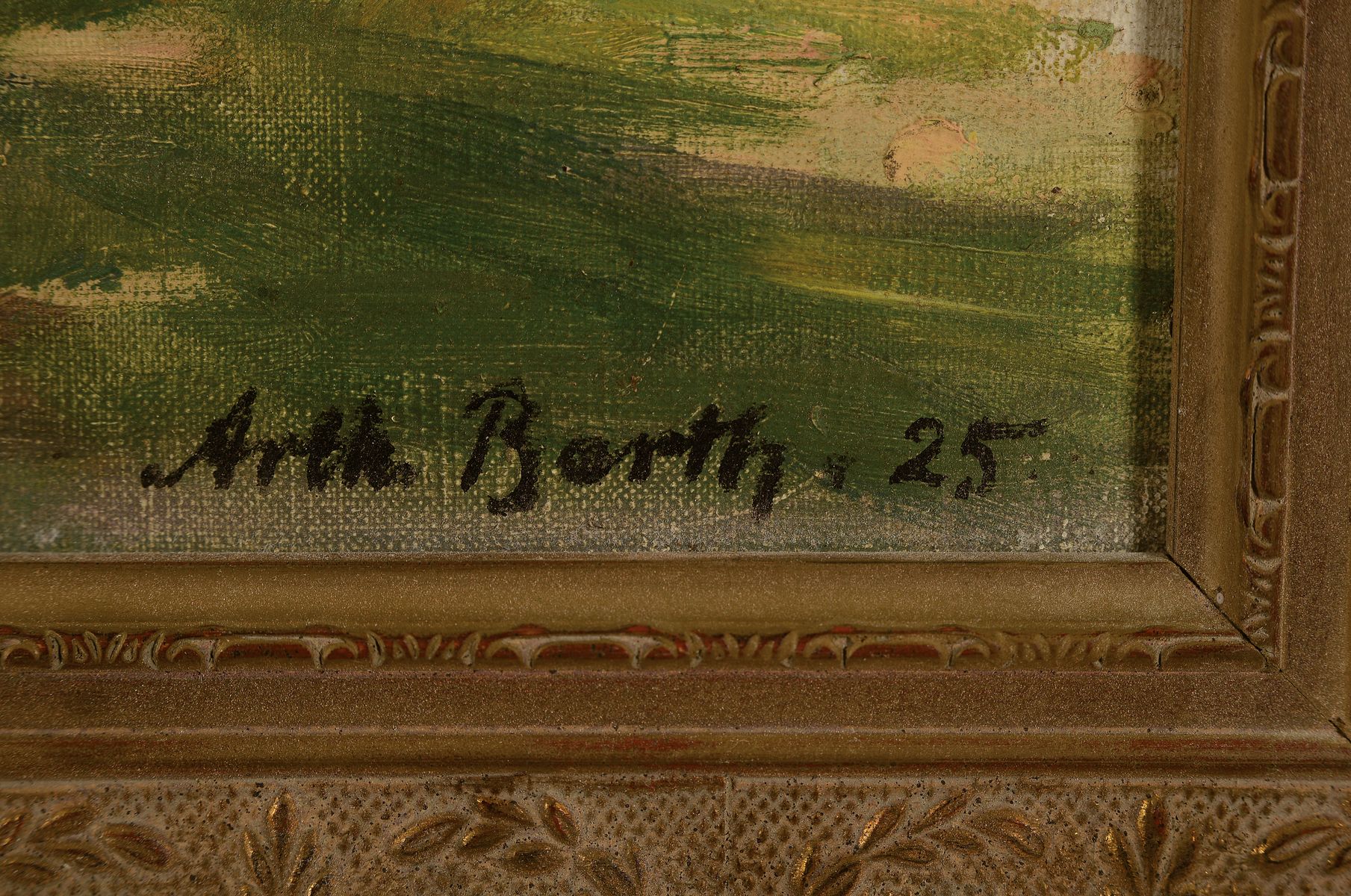 Detail a: Arthur Julius Barth, 1878 Meissen-1926 Rehbrücke/Nuthetal, Studien als Porzellanmaler in Meissen, Landschaftsmaler in Dresden und in der ...