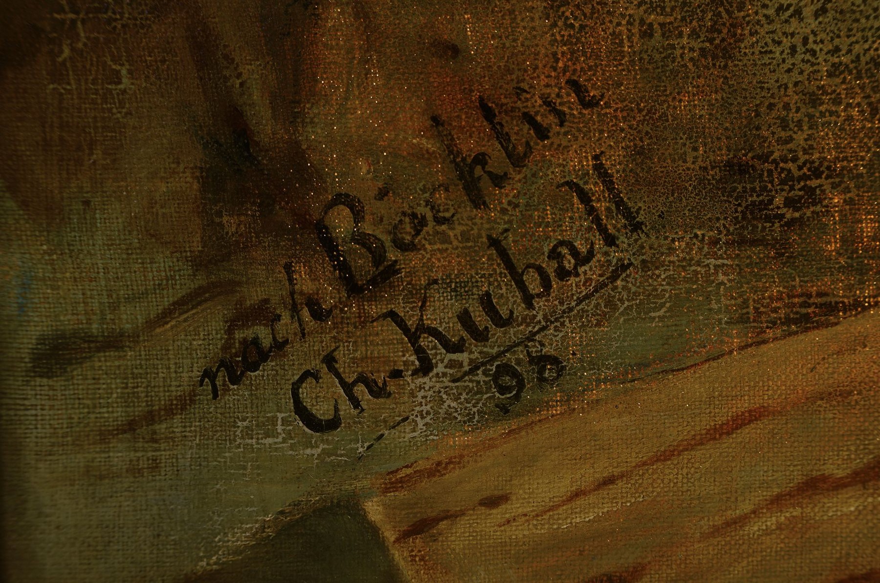 Detail a: Christel Kuball, 1876-1950 Hamburg, bekannte deutsche Glasmalerin, Studium an der Akademie München, fertigte Glasfenster u.a. für das Museum Thorn ...