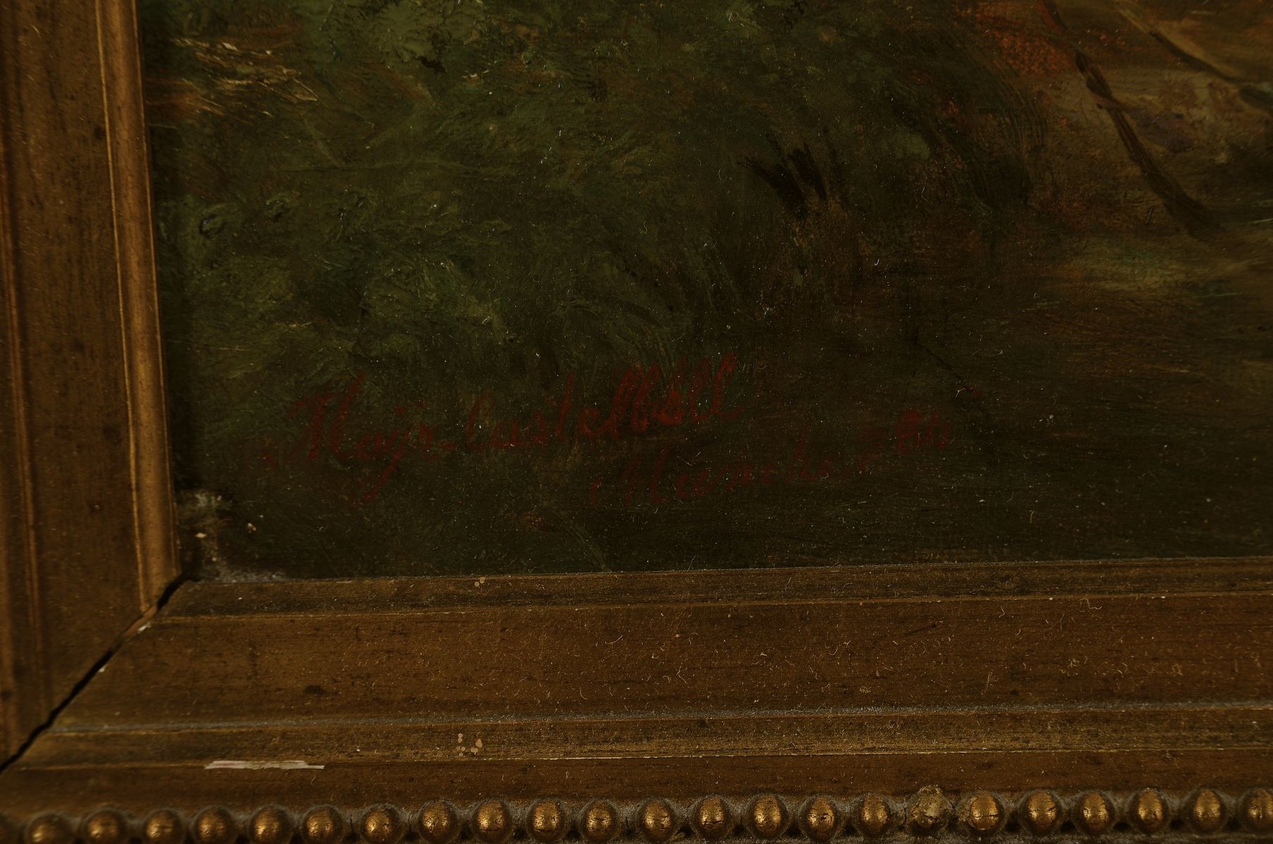 Detail a: Joseph Mayr-Castelbell, 1821 Kastelbell in Südtirol-1893 München, Studium an den Akademien München und Wien, Schüler von Ferdinand Georg ...