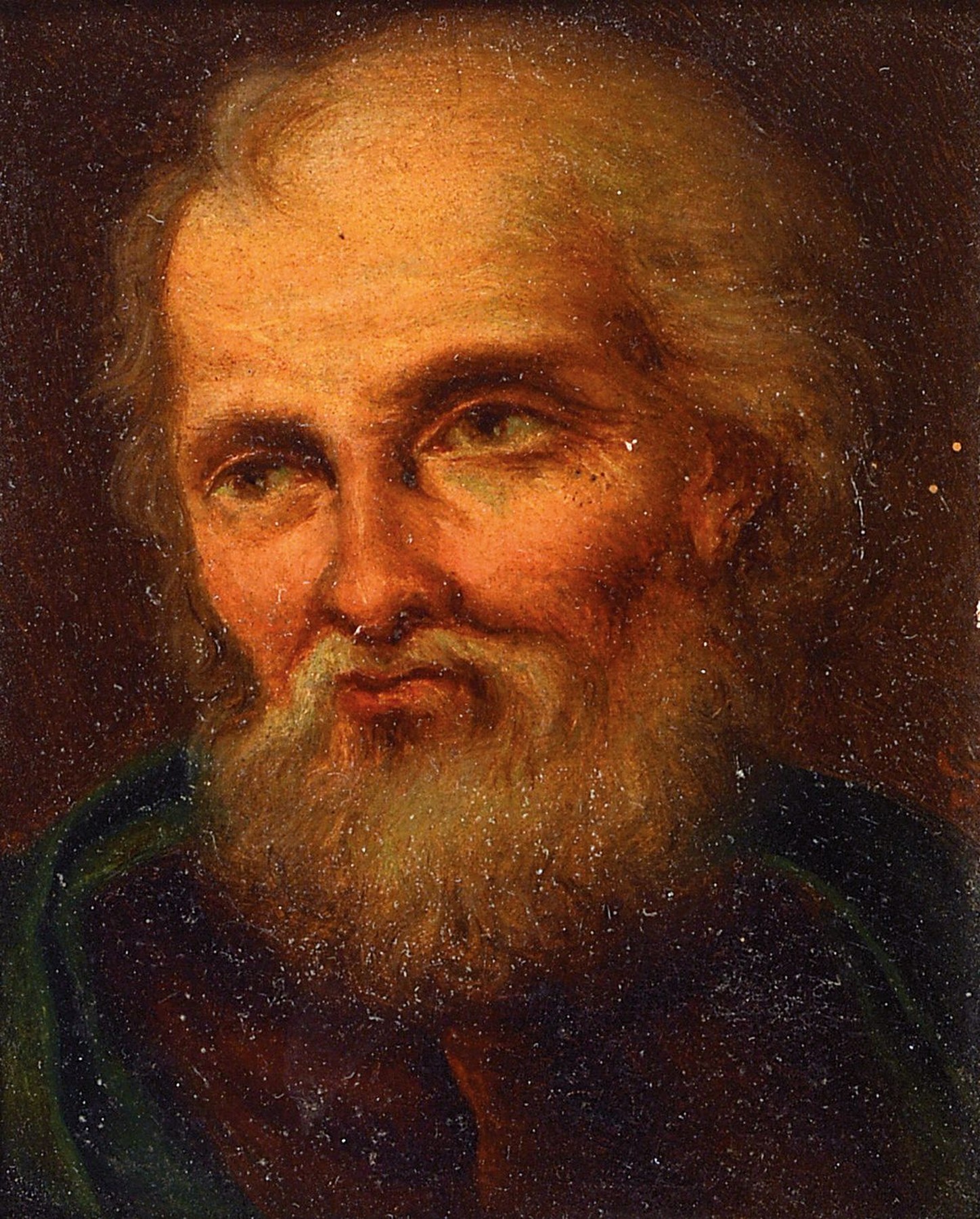 Detail a: Unbekannter Maler, Italien, um 1880/90, zwei Pendants mit Charakterköpfen älterer bärtiger Männer, Öl/Malkarton, je ca. 11x9cm, R. ca. 24x22cm