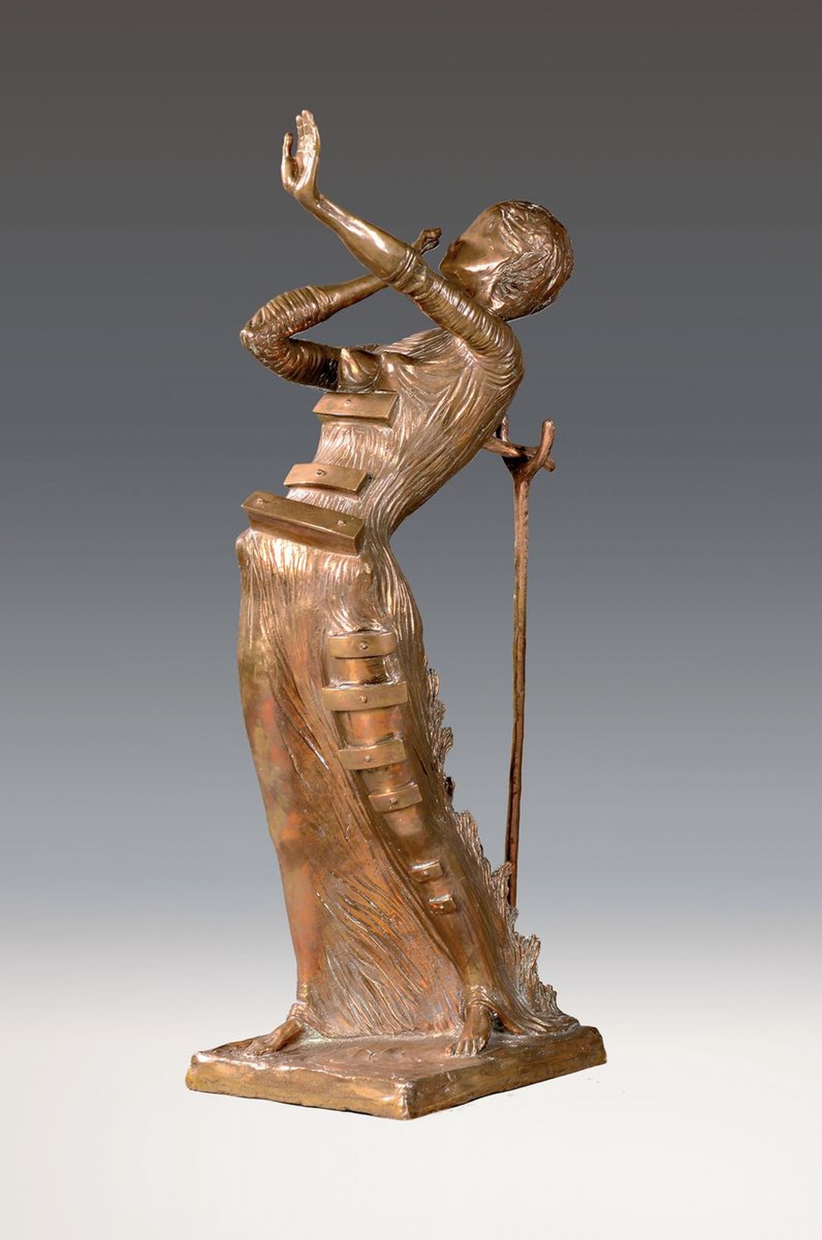 Salvador Dali, 1904-1989, Woman aflame, große Bronzeskulptur, signiert und num. 29/350, Gießerstempel Fonderia Tesconi Pietra Santa, H. ca. 84cm