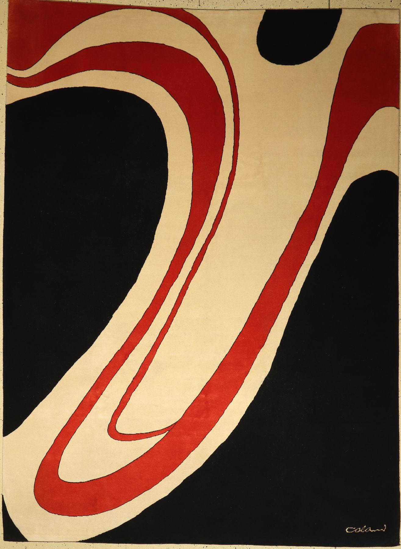 Colani fein,, Signiert(Colani), ca. 20 Jahre, Wolle auf Baumwolle, ca. 300 x 221 cm, EHZ: 2, Design von Luigi Colani