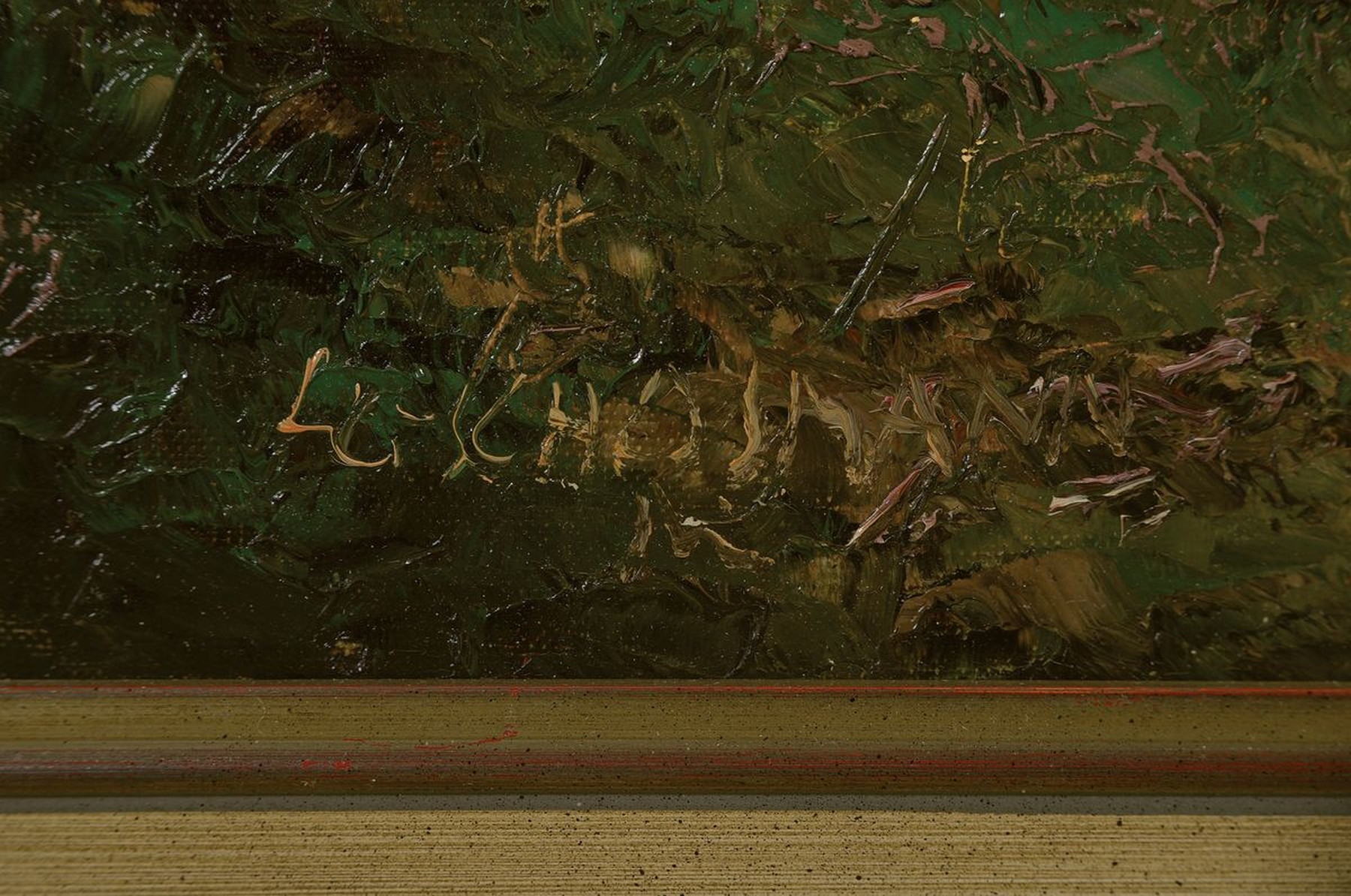 Detail a: Ludwig Gschossmann, 1901 München-1988 Tegernsee, Blick ins Ennstal (Steiermark), rückseitig so betitelt, Öl/Lwd, links unten signiert, ca. ...