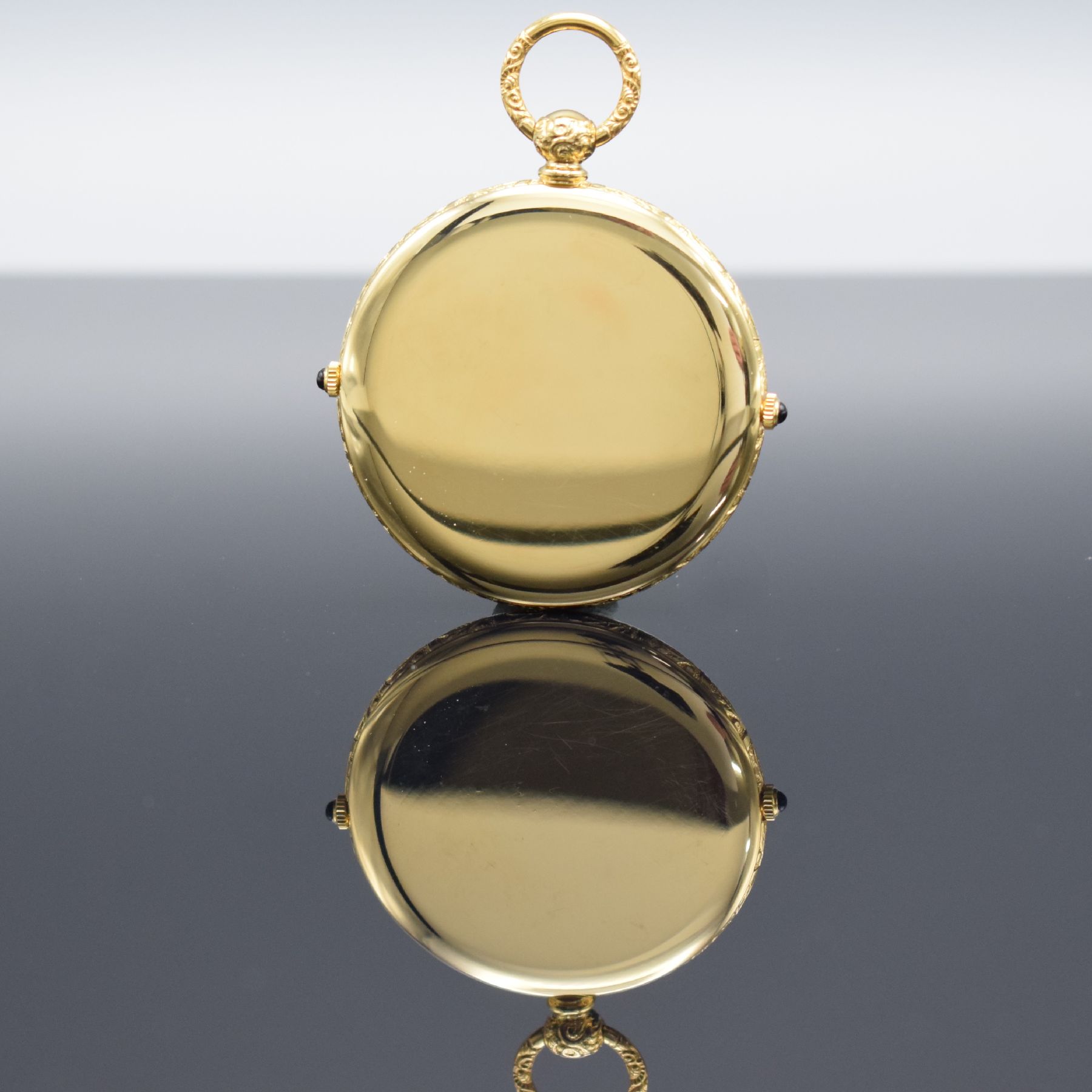 Detail c: CHS.TISSOT & FILS offene vergoldete Taschenuhr mit 2-Zeiten, Schweiz um 1985, Glasrand & Boden gedr., 2 Schmuckkronen, champagnerfarb. Zifferbl., ...