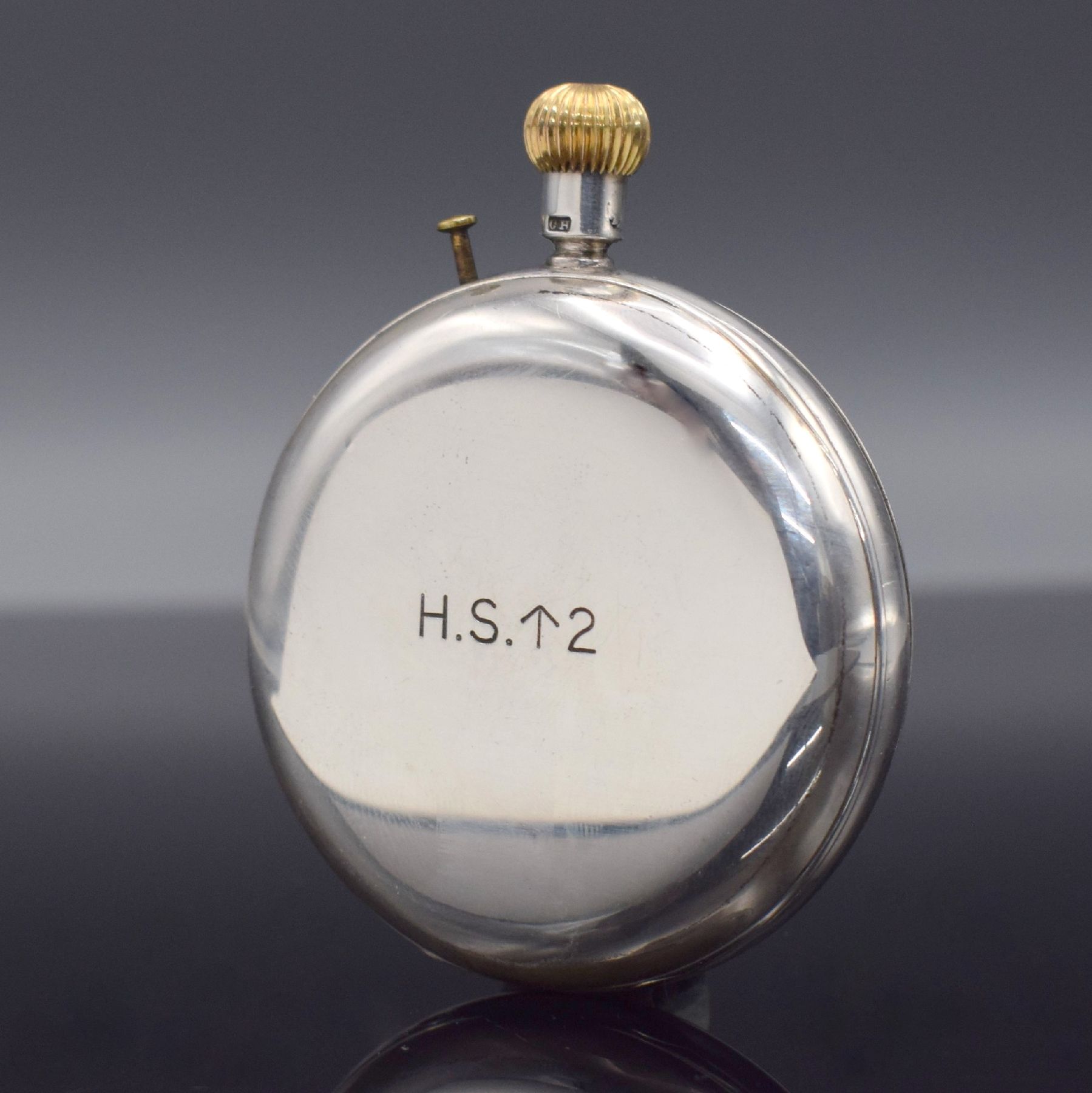 Detail a: NEWSOME & Co seltene H.S.2-Beobachtungsuhr m. 52 1/2-Minuten-Karussell in Silber, Hallmark Chester 1902, offenes Scharniergeh., Lünette gedr. ohne ...