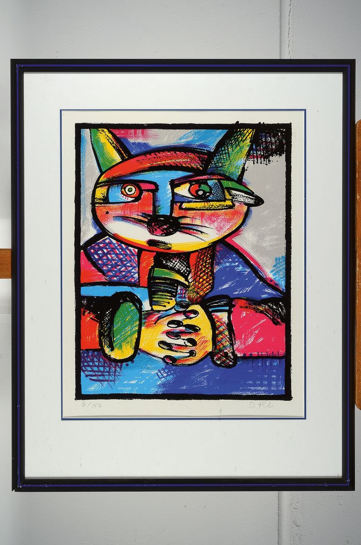 Detail k: Otmar Alt, geb. 1940 Wernigerode, Farbsiebdruck, num. 3/100, handsigniert, ca. 47 x 36 cm, unter Glas, Rahmen, 73 x 58 cm