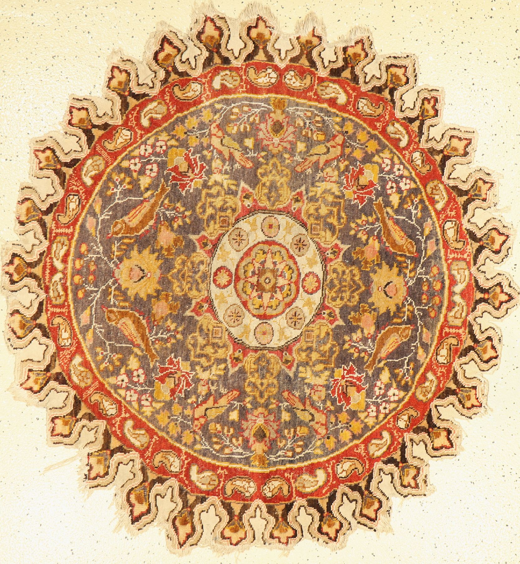 Kayseri rund alt, Türkei, um 1930, Wolle auf Baumwolle, ca, 135 cm, EHZ: 3