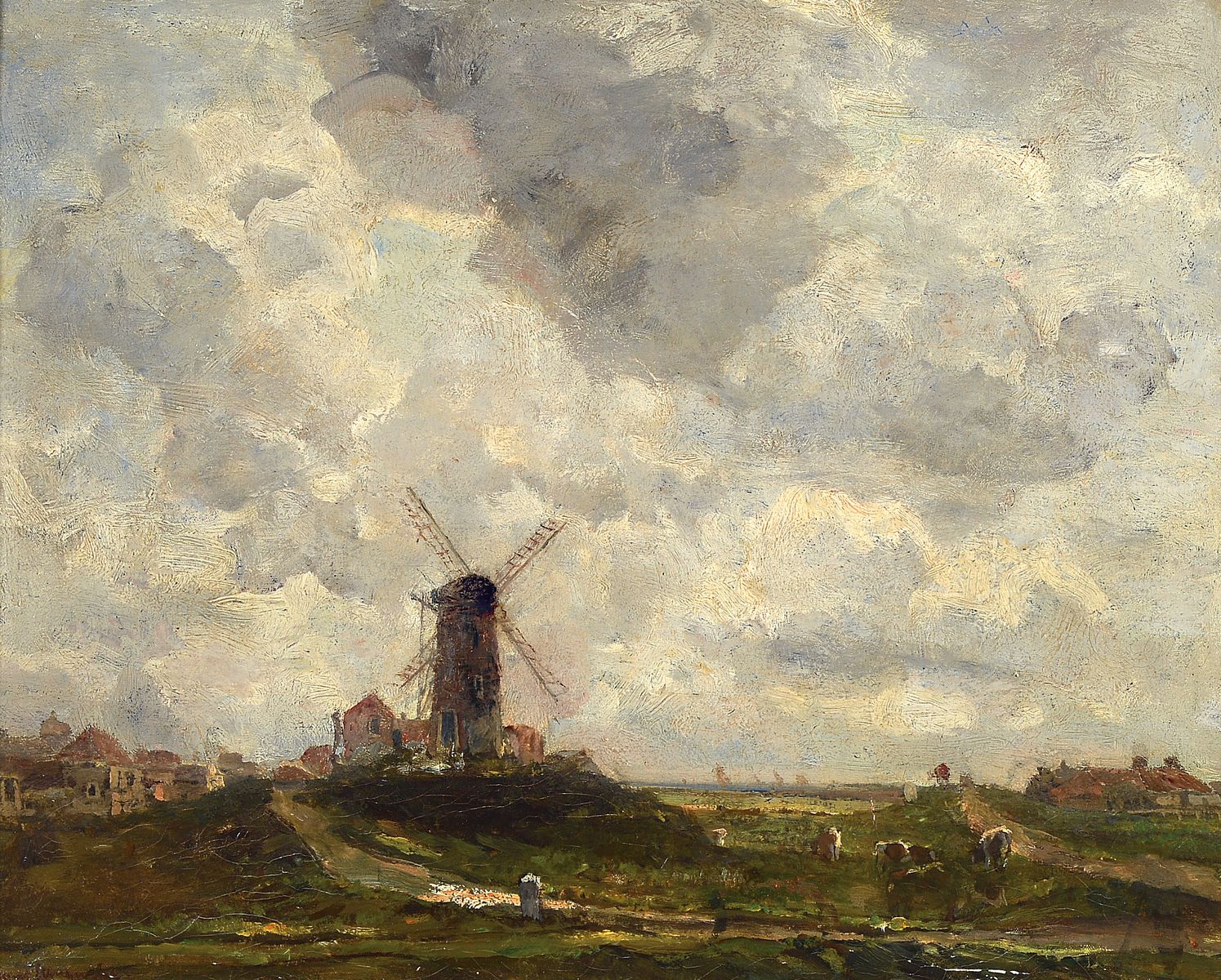 Frans (Franciscus Arnoldus) Langeveld, 1877 Amsterdam-1939 Laren/Niederlande, Studium in Amsterdam, Mitglied der Larener Malerschule, ...