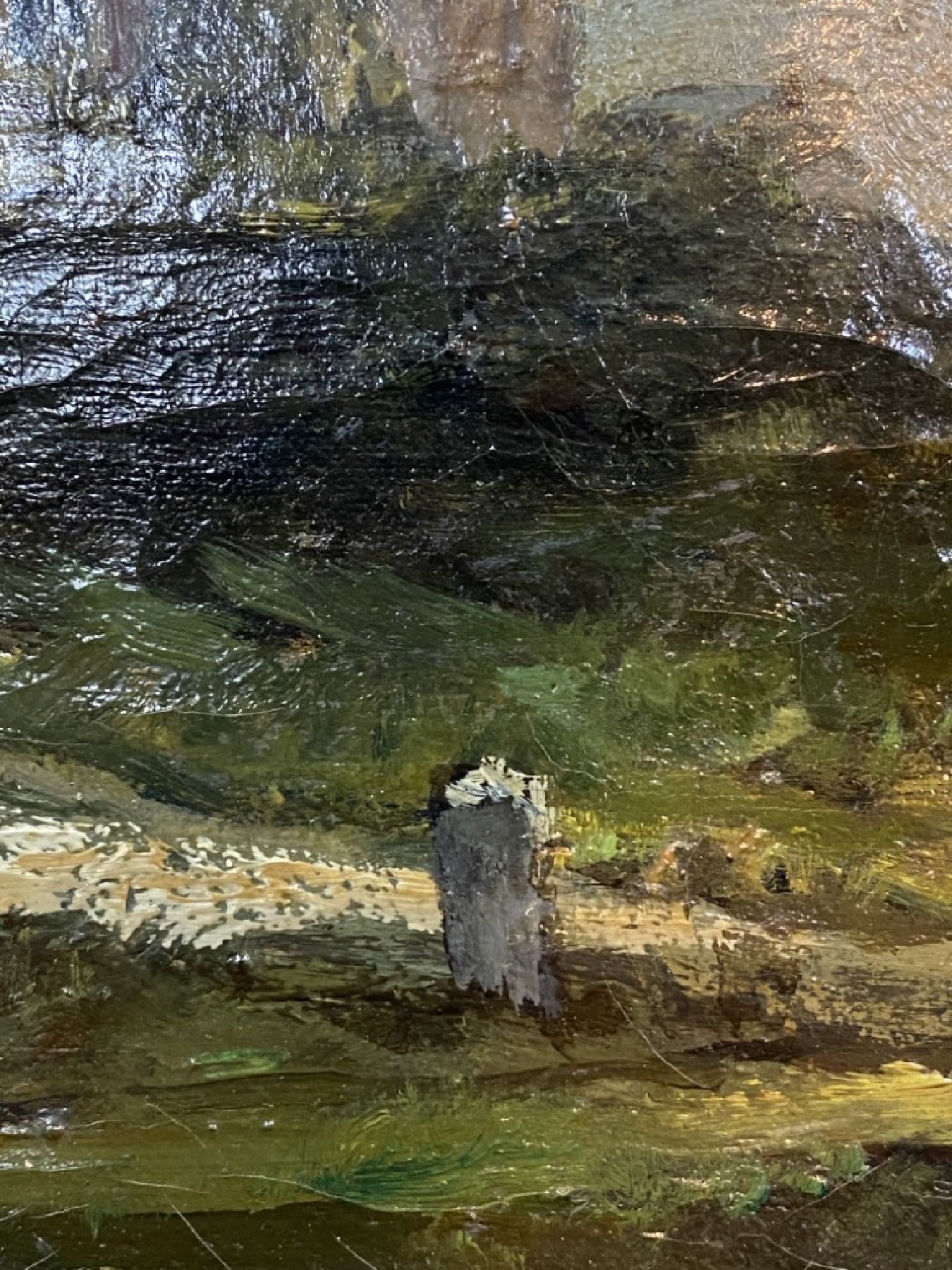 Detail a: Frans (Franciscus Arnoldus) Langeveld, 1877 Amsterdam-1939 Laren/Niederlande, Studium in Amsterdam, Mitglied der Larener Malerschule, ...