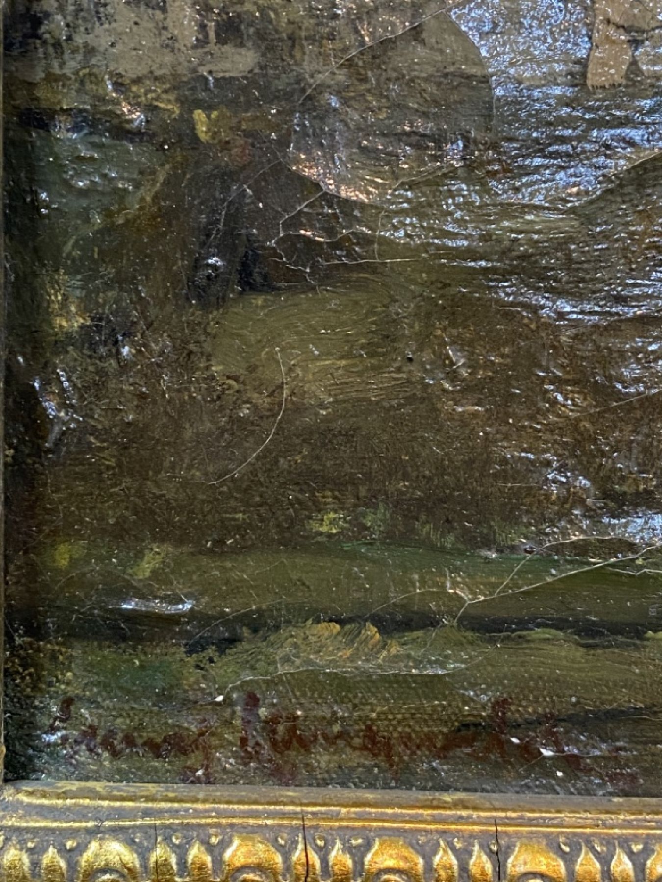 Detail d: Frans (Franciscus Arnoldus) Langeveld, 1877 Amsterdam-1939 Laren/Niederlande, Studium in Amsterdam, Mitglied der Larener Malerschule, ...