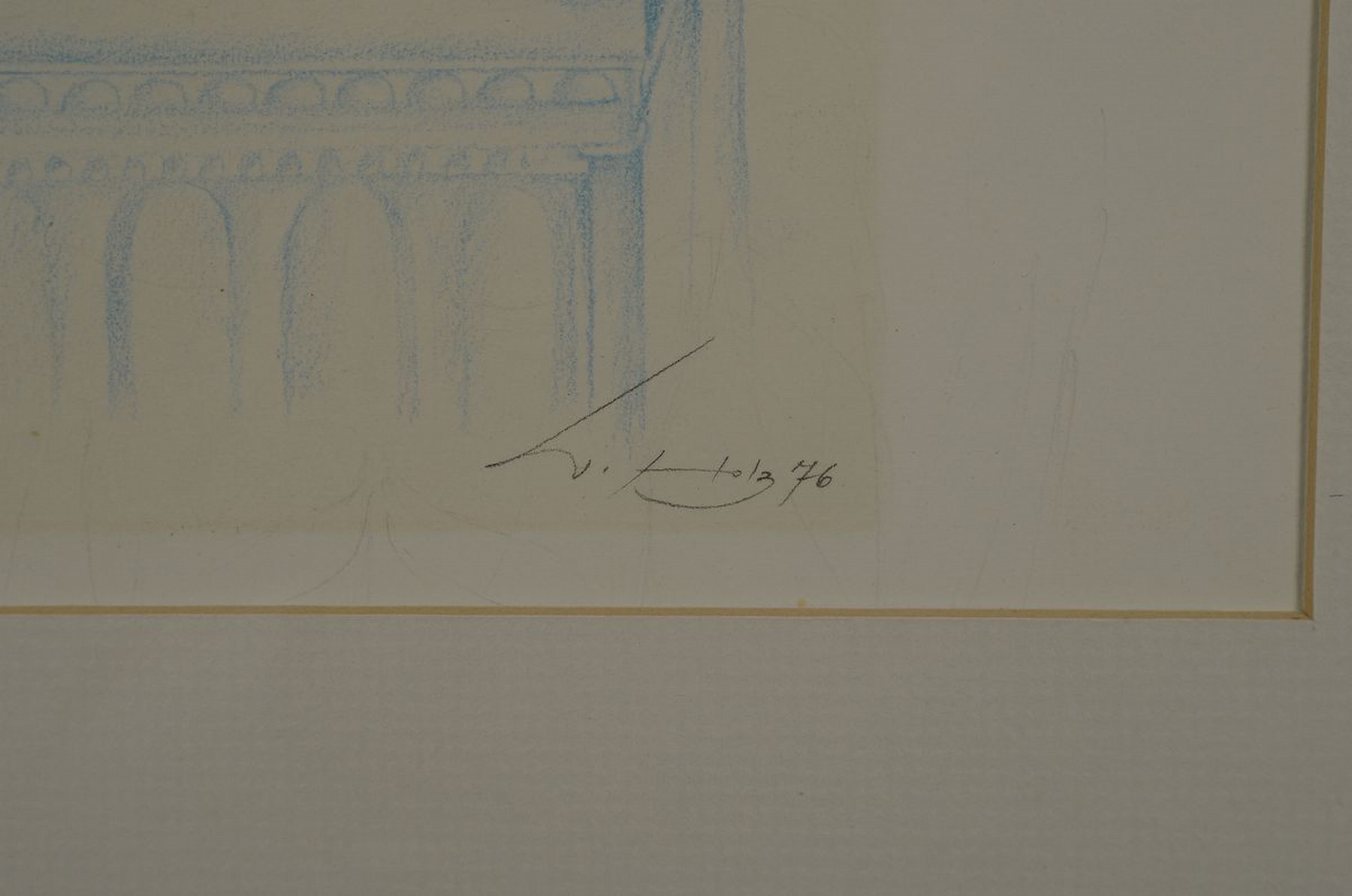 Detail a: Werner Holz, 1948 Grünstadt-1991 Ludwigshafen, namhafter Vertreter des Phantastischen Realismus, Pegasus I, Mischtechnik auf Papier,rechts unten ...