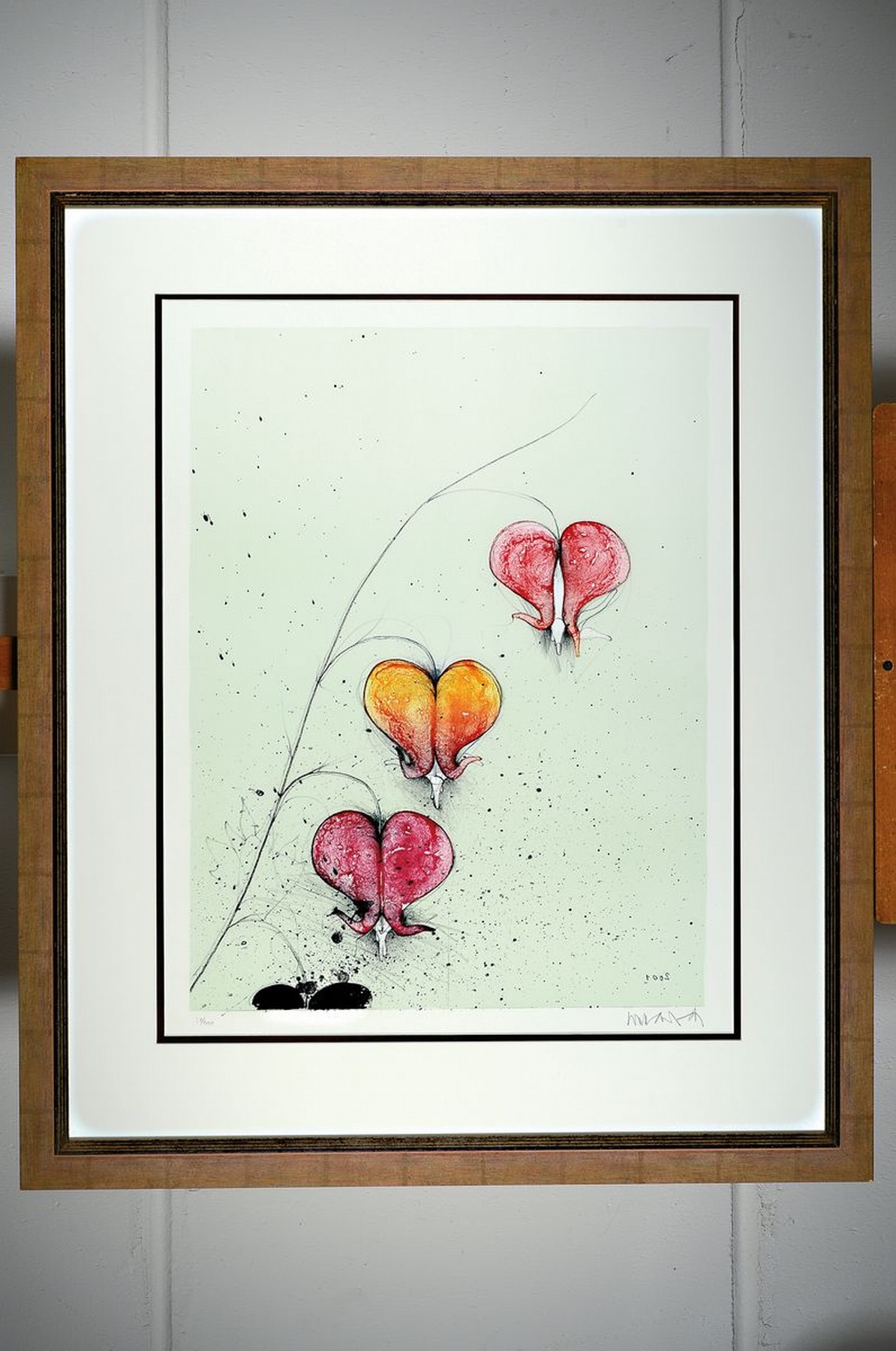 Detail m: Paul Wunderlich, 1927 Eberswalde-2010 Saint- Pierre de Vassols, 2 großformatige Farblithographien: Rote Lilien und Mutters Lieblingsblumen, 2001 ...