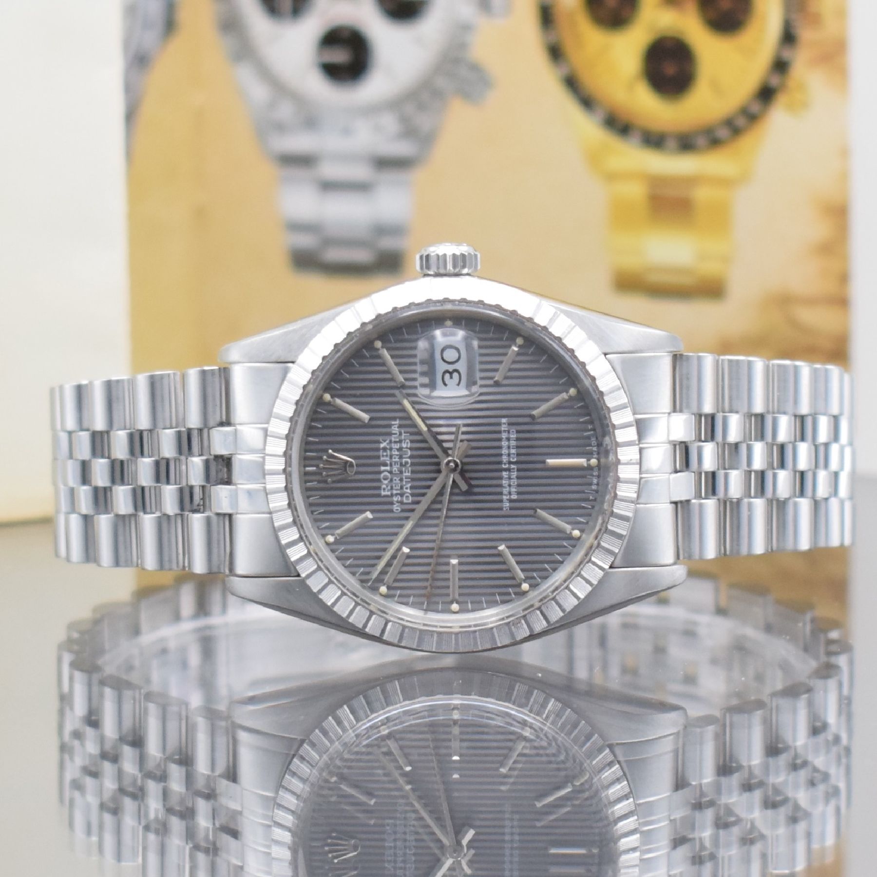 ROLEX Herrenarmbanduhr Oyster Perpetual Datejust Referenz 16030, Automatik, Chronometer der Superlative in Edelstahl inkl. Jubileeband Ref. 62510 H, ...