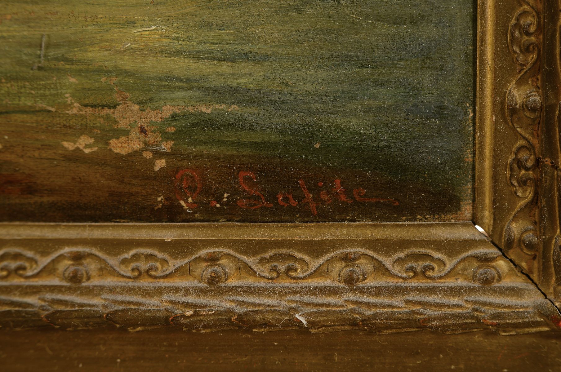 Detail a: Carl Lafite, 1830-1900, Fischerboot vor der Küste, Öl/Lwd, rechts unten signiert, ca. 51x37cm, R. ca. 70x55cm