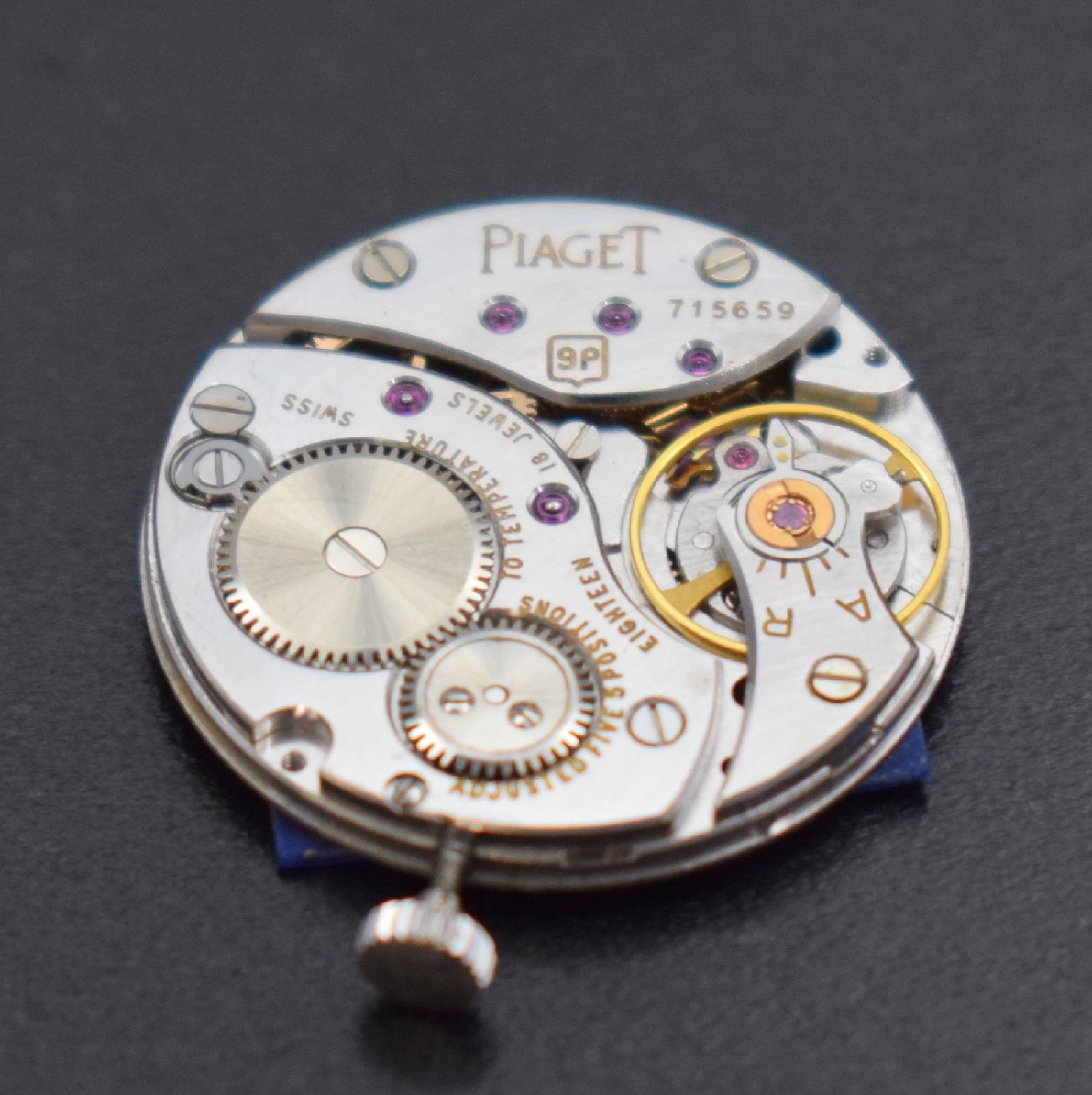 Detail g: PIAGET seltene, quadratische Damenarmbanduhr Altiplano in WG 750/000 mit Lapislazuli Zifferblatt & Lünette Referenz 9200 C 4, Handaufzug, Schweiz um ...