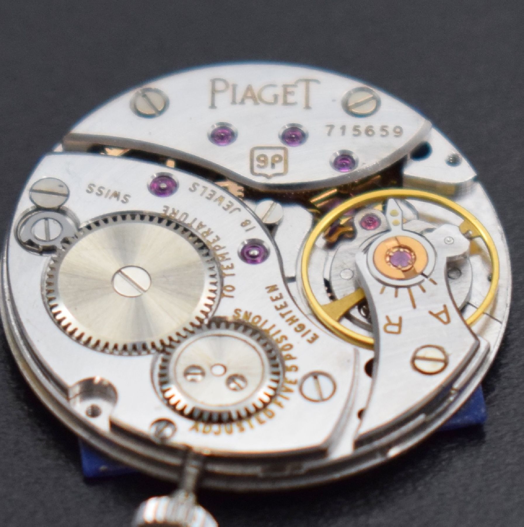 Detail h: PIAGET seltene, quadratische Damenarmbanduhr Altiplano in WG 750/000 mit Lapislazuli Zifferblatt & Lünette Referenz 9200 C 4, Handaufzug, Schweiz um ...